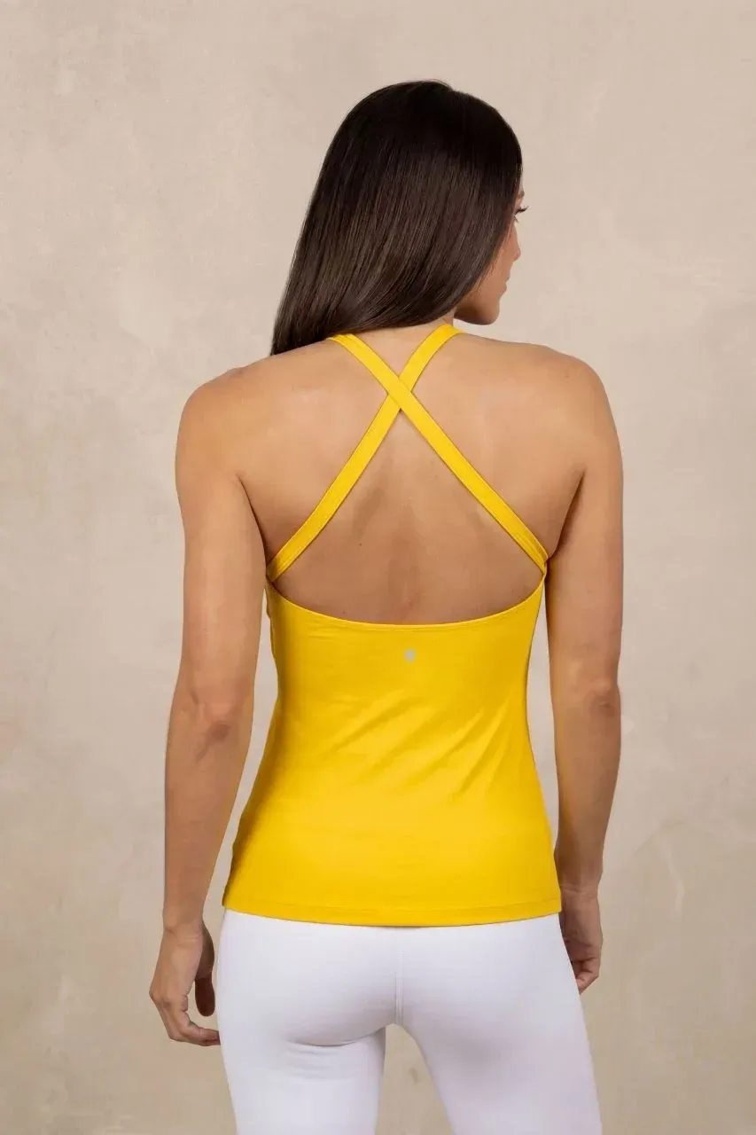 Grace Yoga Halter: Blazing Yellow