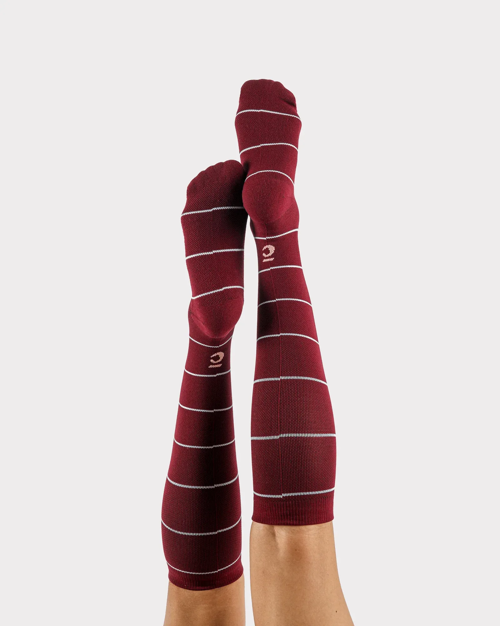 Compression Socks – Maroon Stripe