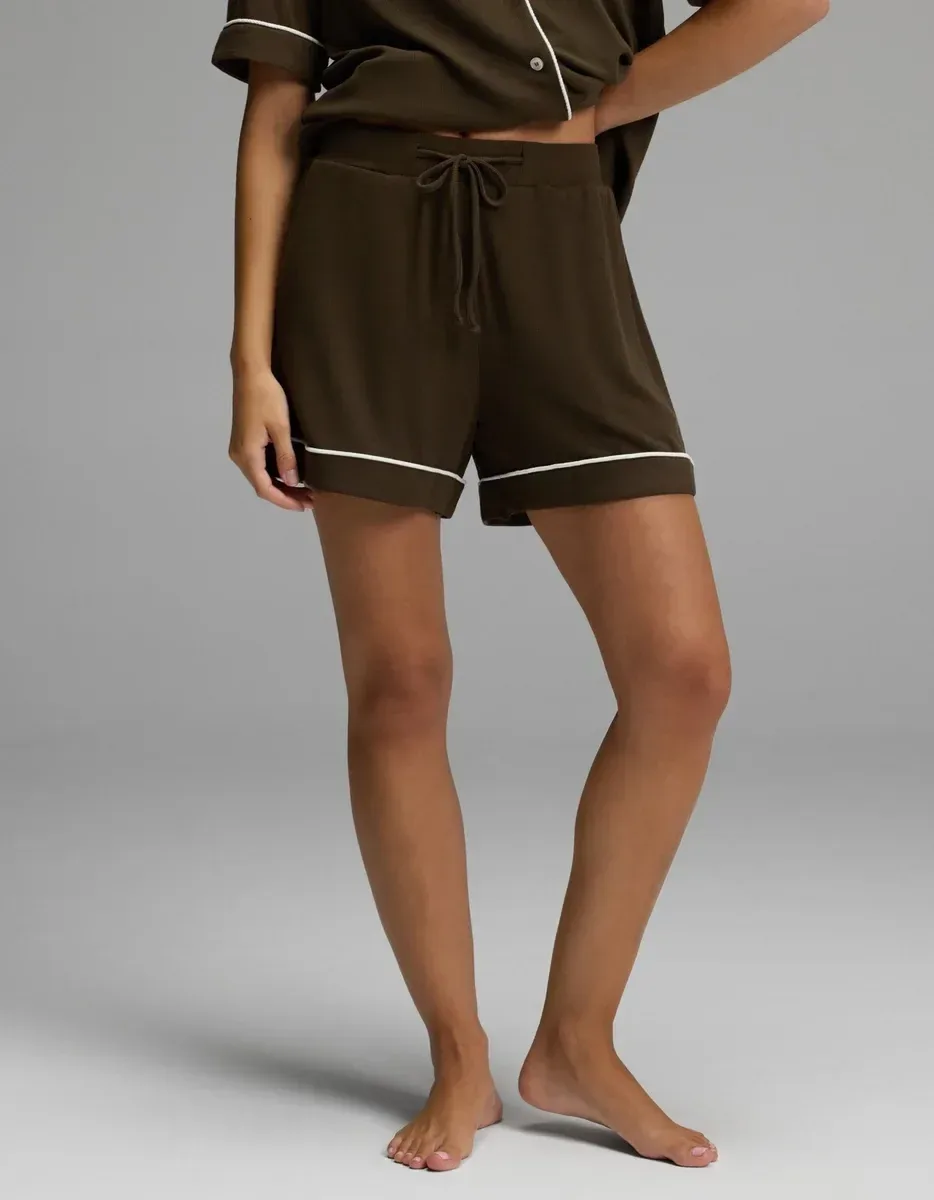 Women's Bamboo Rib-Knit Classic Pajama Short
