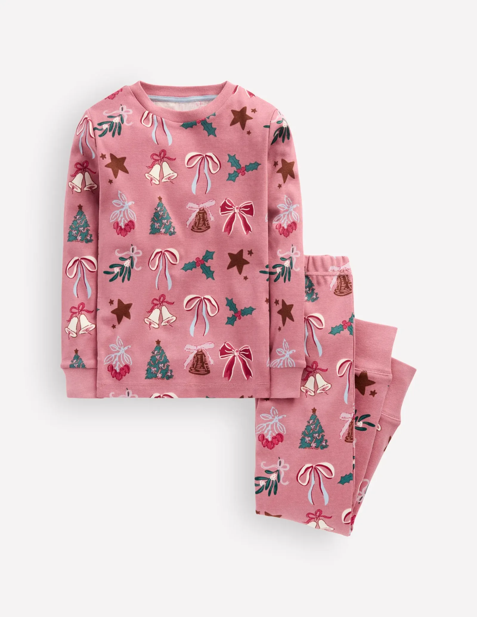 Snug Glow-In-The-Dark Pajamas-Christmas Bows