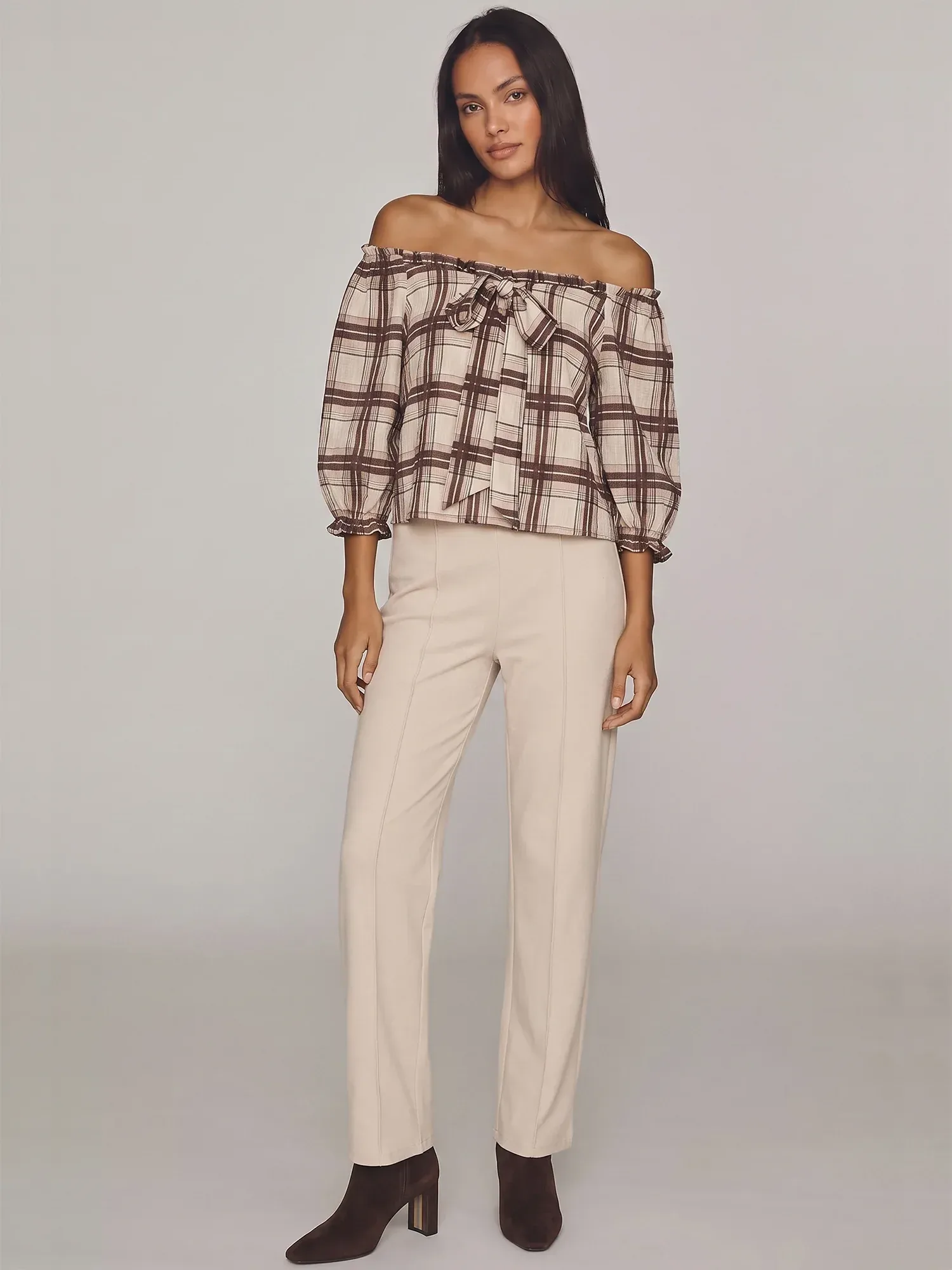 Seamed Detail Straight Leg Pants