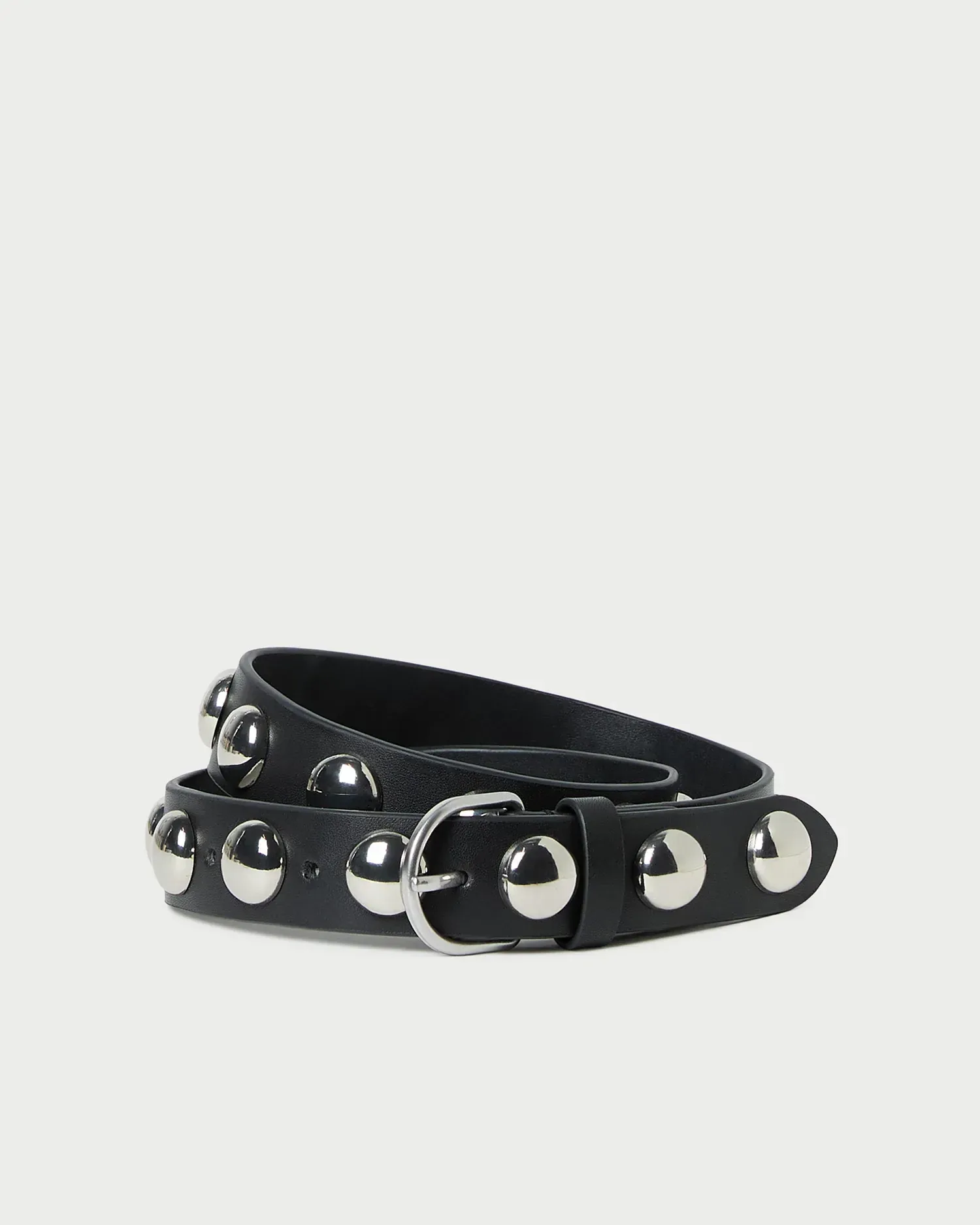 Issa Black/Silver Studded Belt
