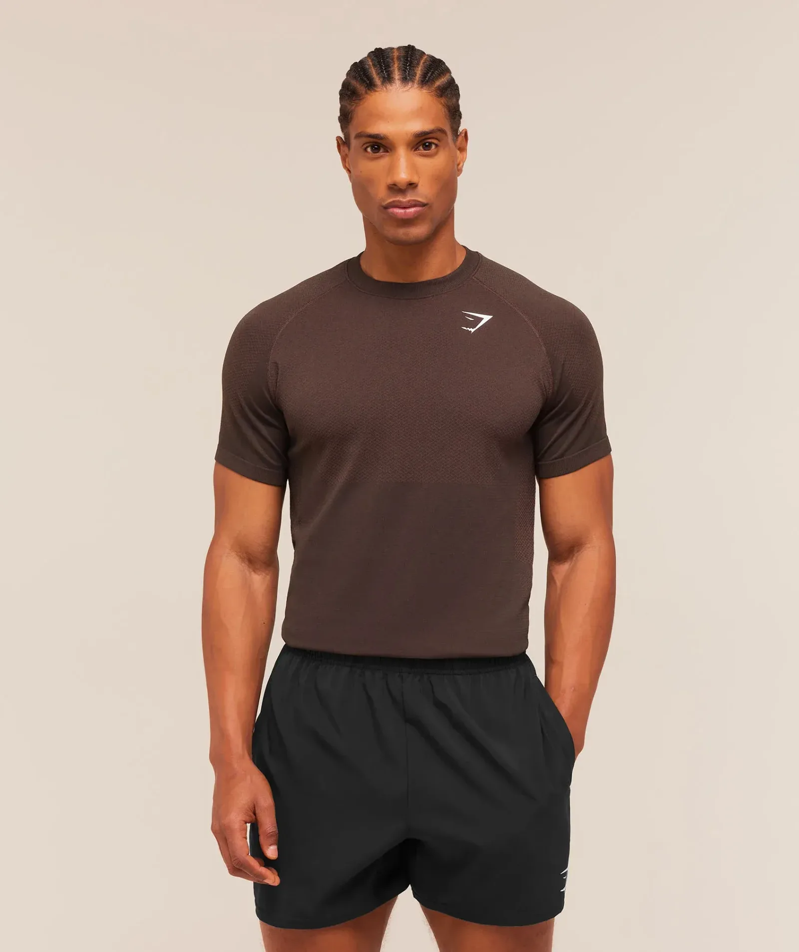Gymshark Vital Seamless T-Shirt – Walnut Brown/Espresso Brown