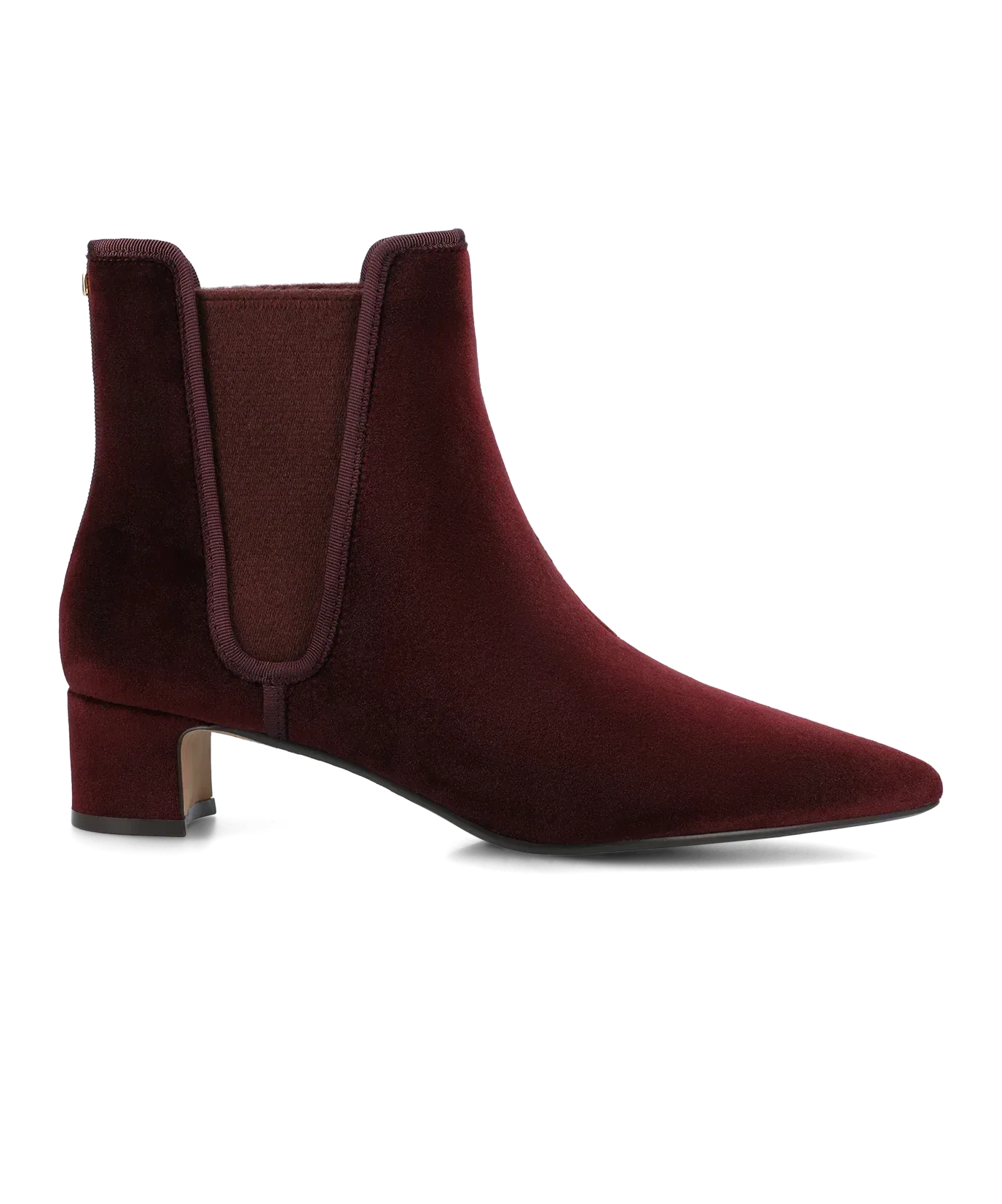 The Goldfinch 40 Chelsea Bootie – Burgundy Velvet