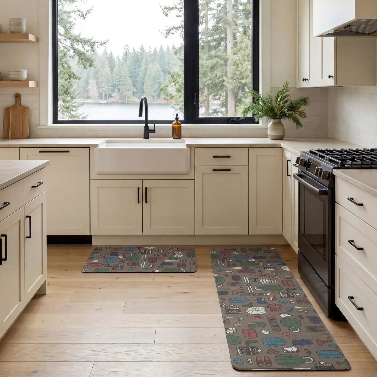 Anti-Fatigue Holiday Winter Sportswear Kitchen Mats