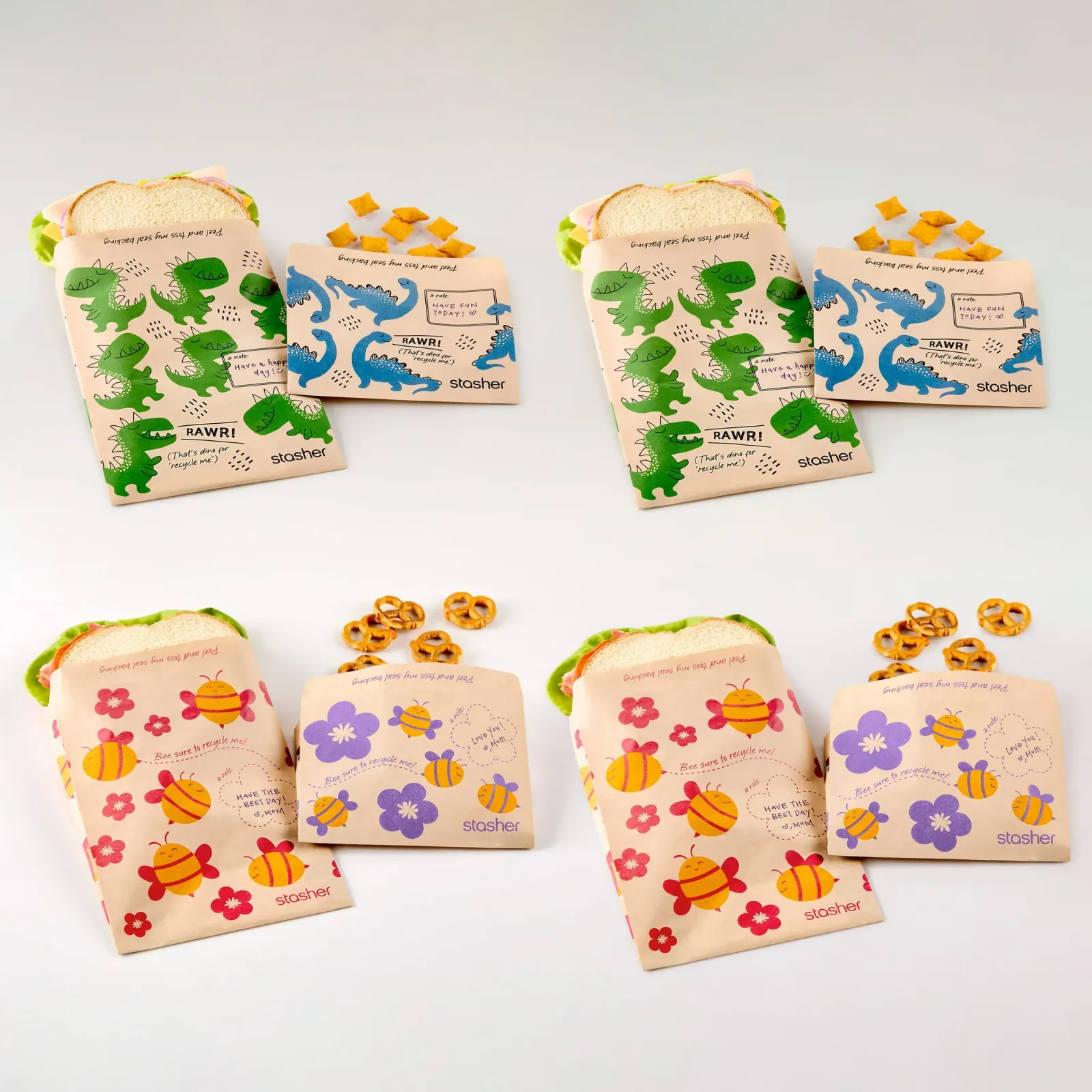 Recyclable Paper Bags 8-Pack 400ct