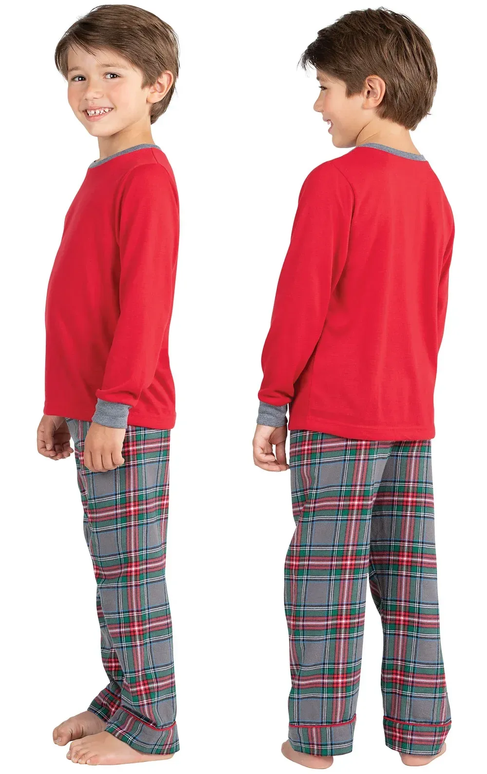 Gray Plaid Unisex Kids Pajamas – Dad and Me