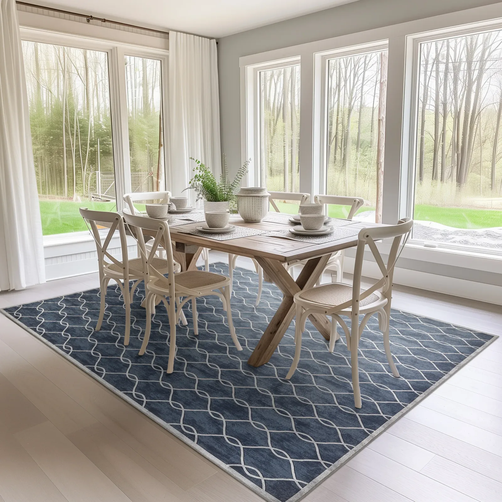 Ogee – Denim (Rug Cover)