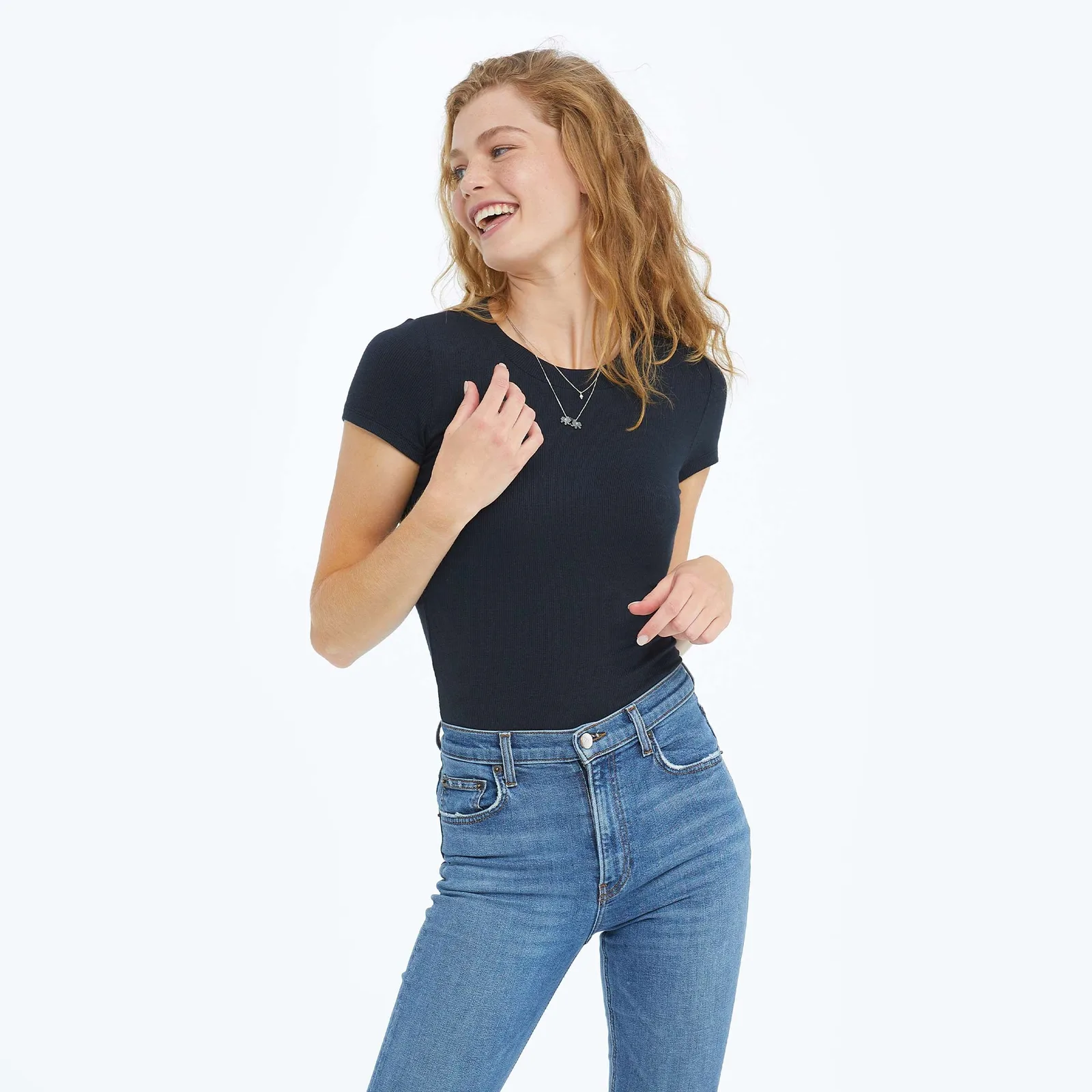 The Softest Ribbed Crew Neck T-Shirt – Sea Urchin