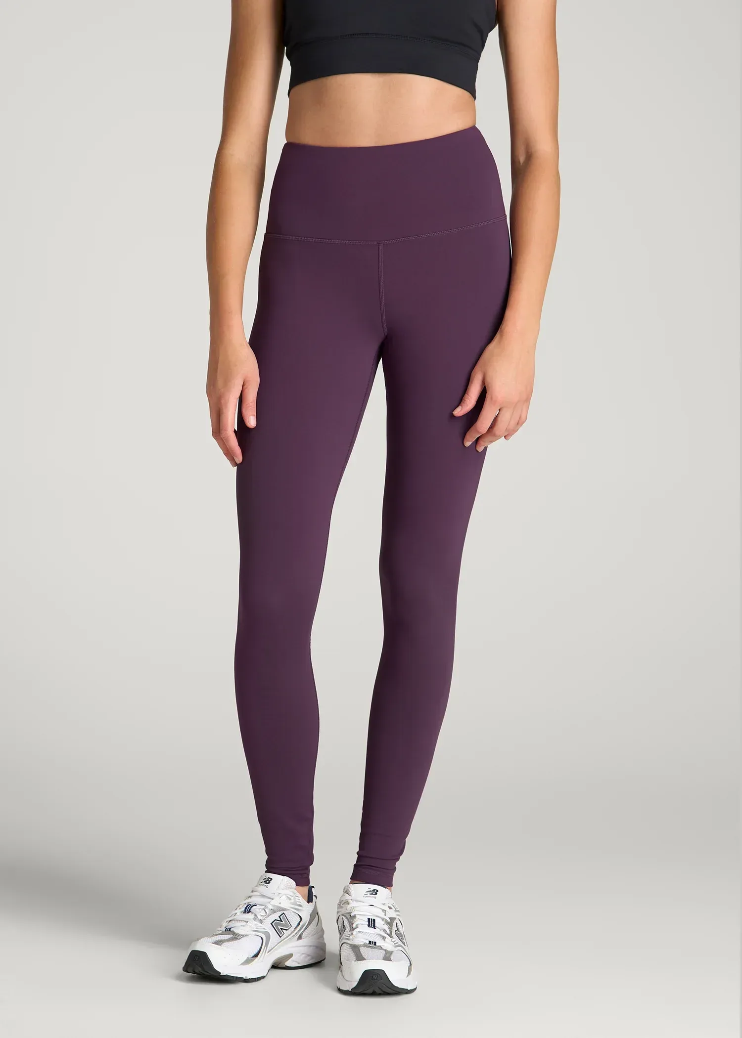 Balance High-Rise Leggings for Tall Women in Aubergine