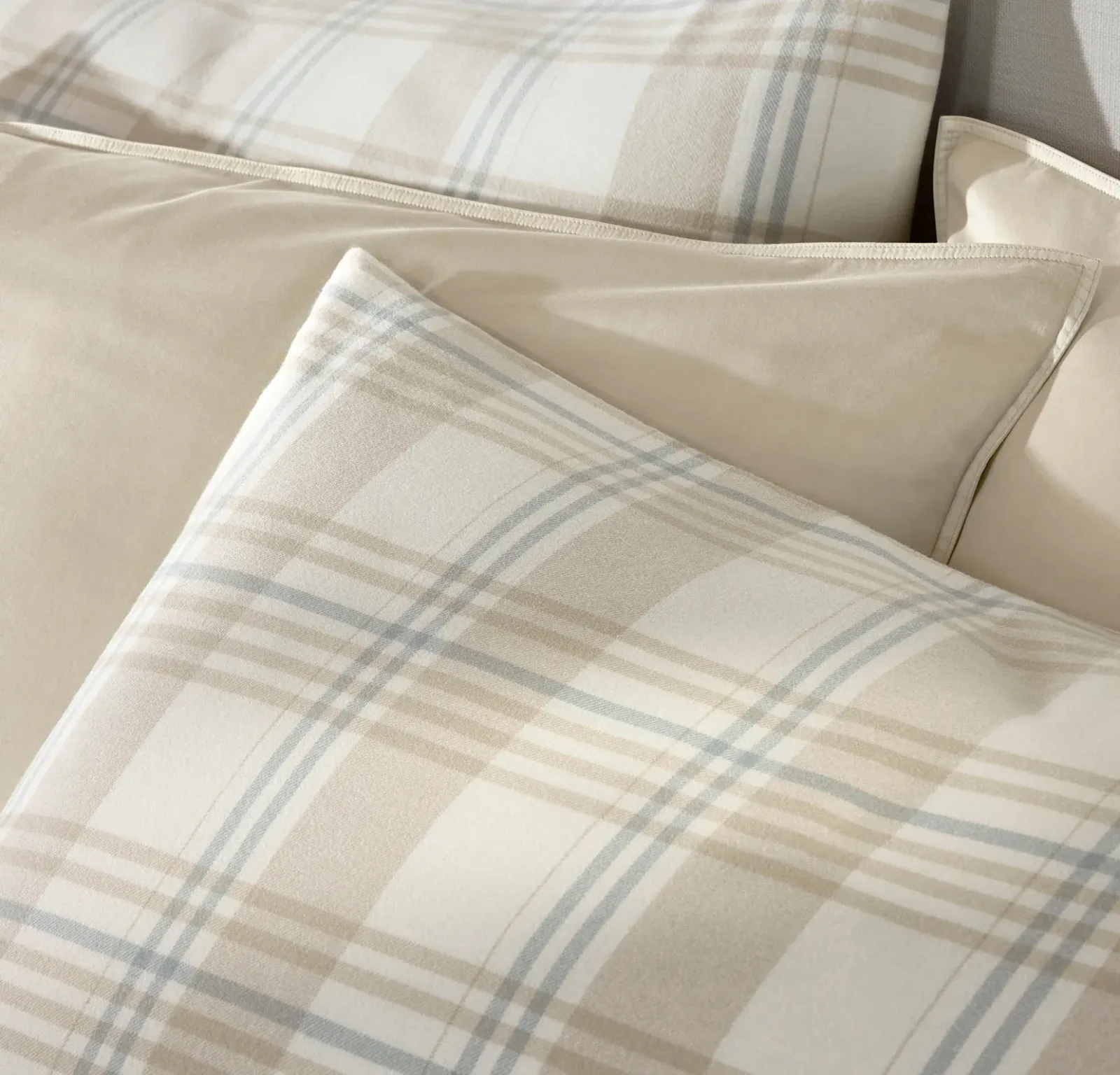 Flannel Sheet Set – Cream/Sand/Shore Tartan