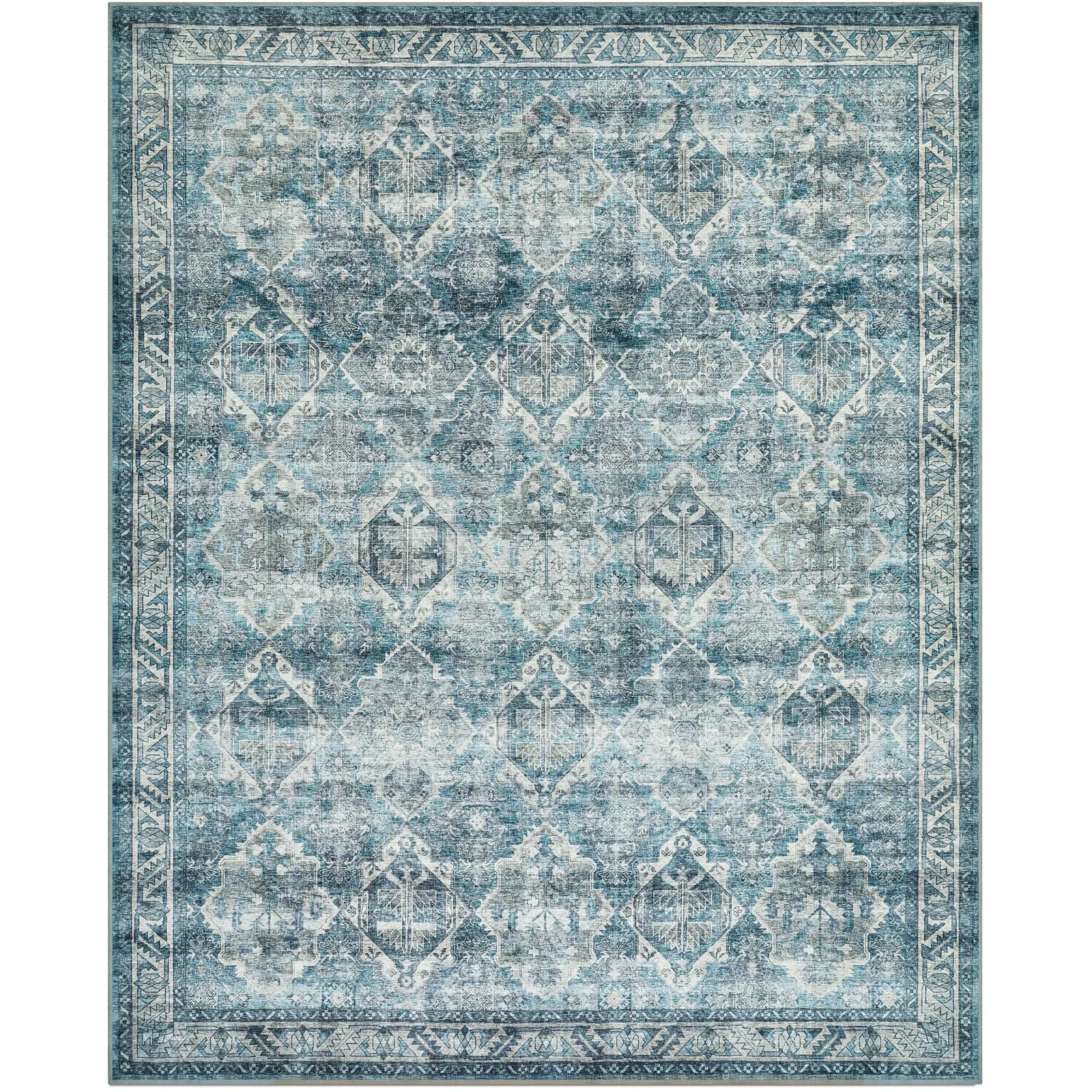 Maya – Ocean/Beige (Rug Cover)