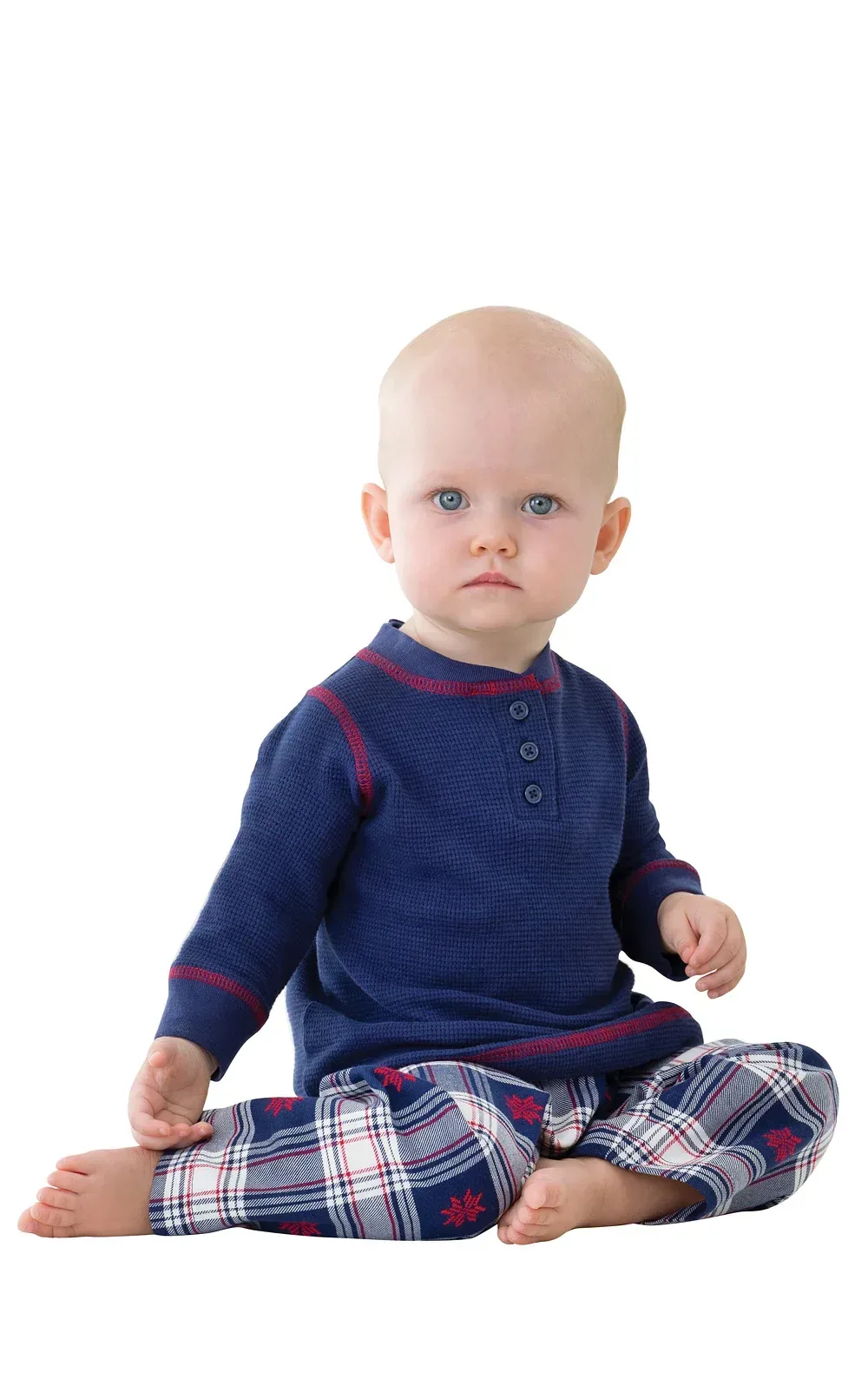 Snowfall Plaid Flannel Infant Pajamas – Dad and Me