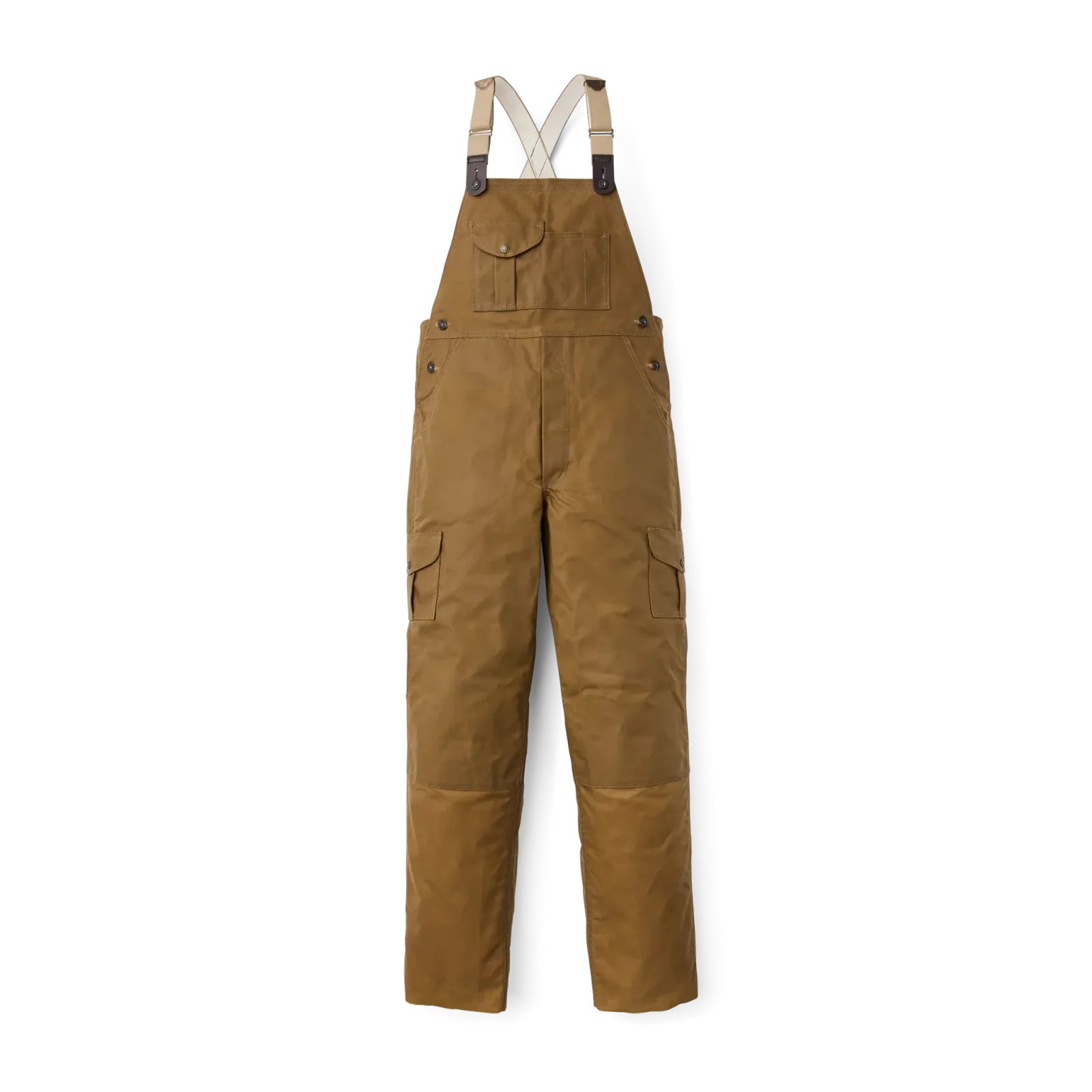 Oil Finish Double Tin Cloth Bibs – Dark Tan