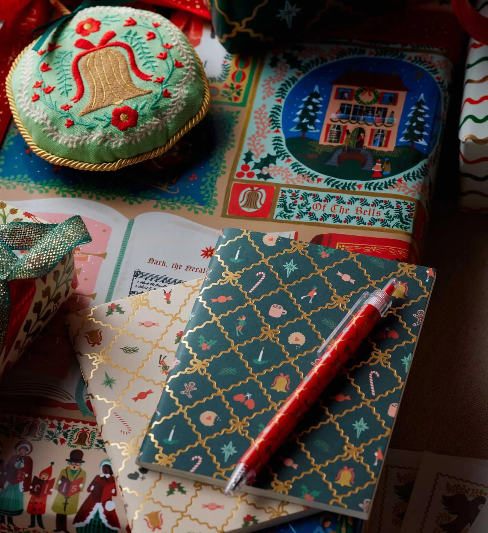 Pocket Notebook Set – Holiday Argyle