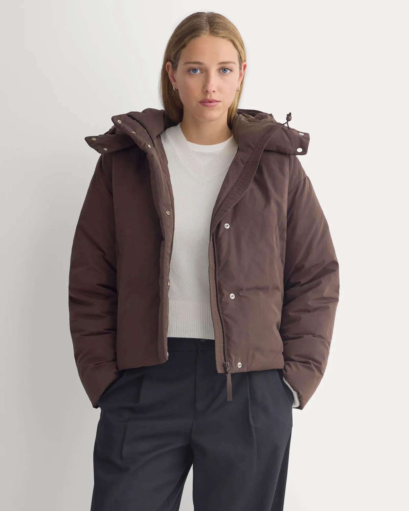 EverPuff™ Cloud Short Puffer – Coffee Bean