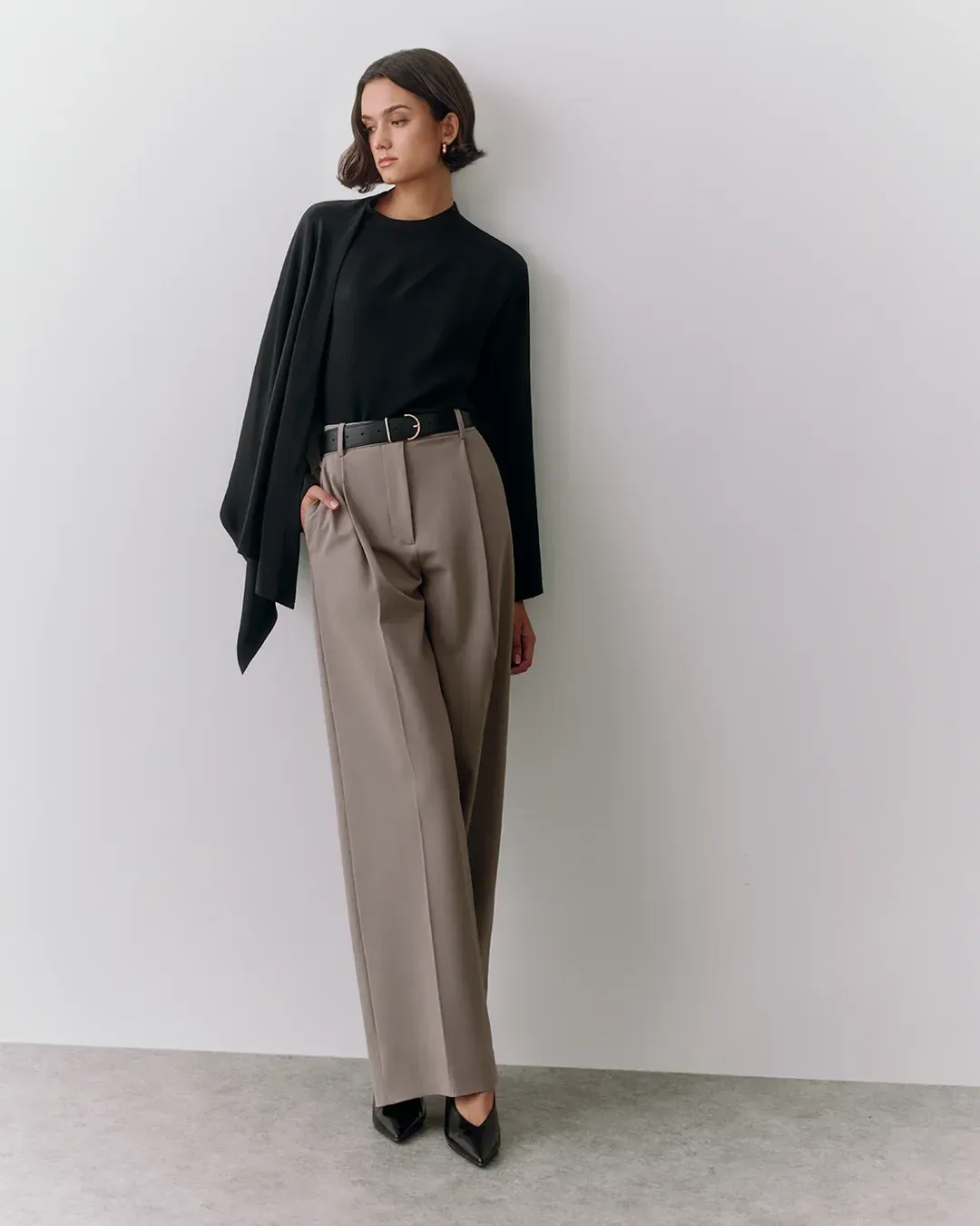 Wool Wide Leg Pant