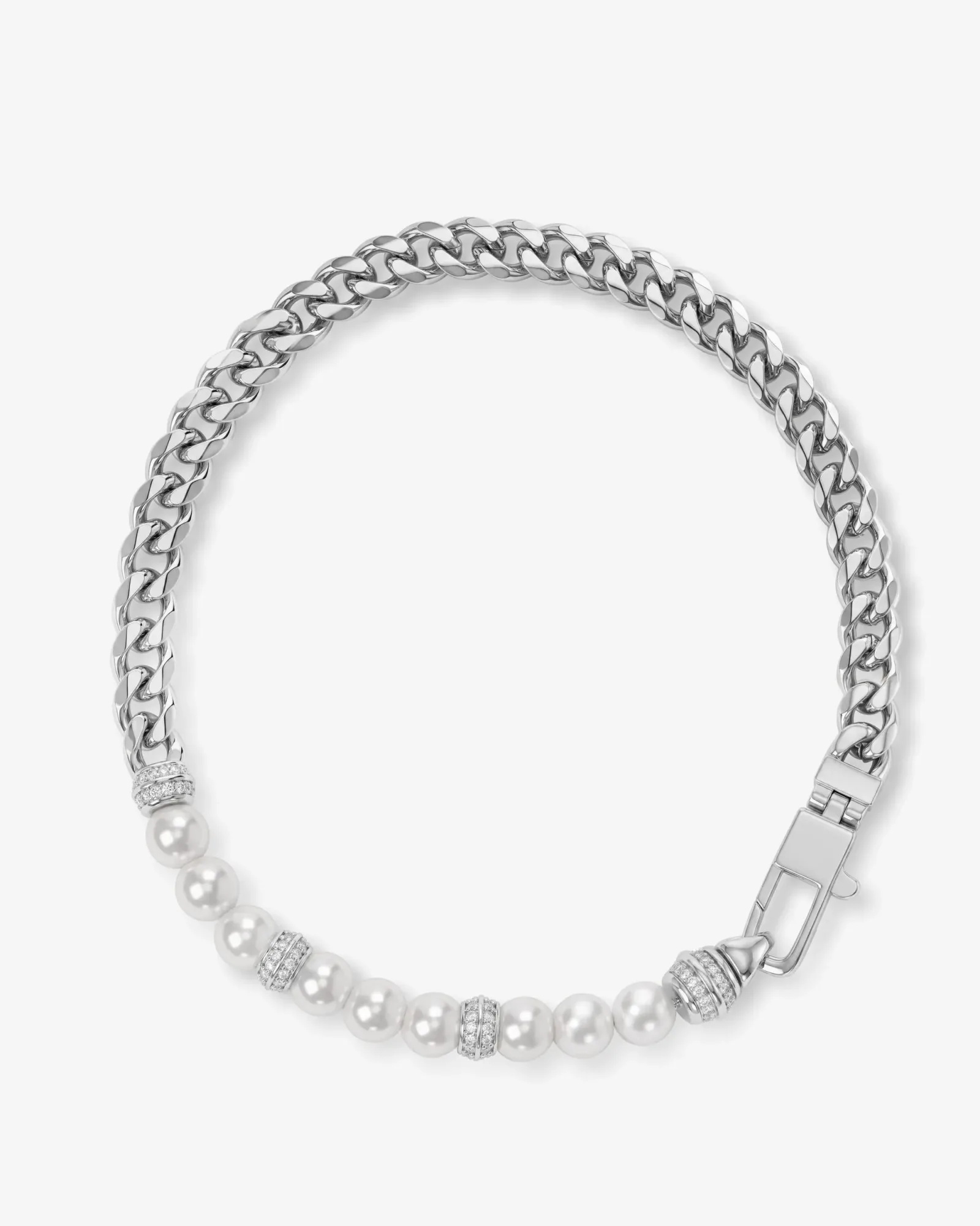 Julian Loves Pearls Bracelet 5mm – Silver