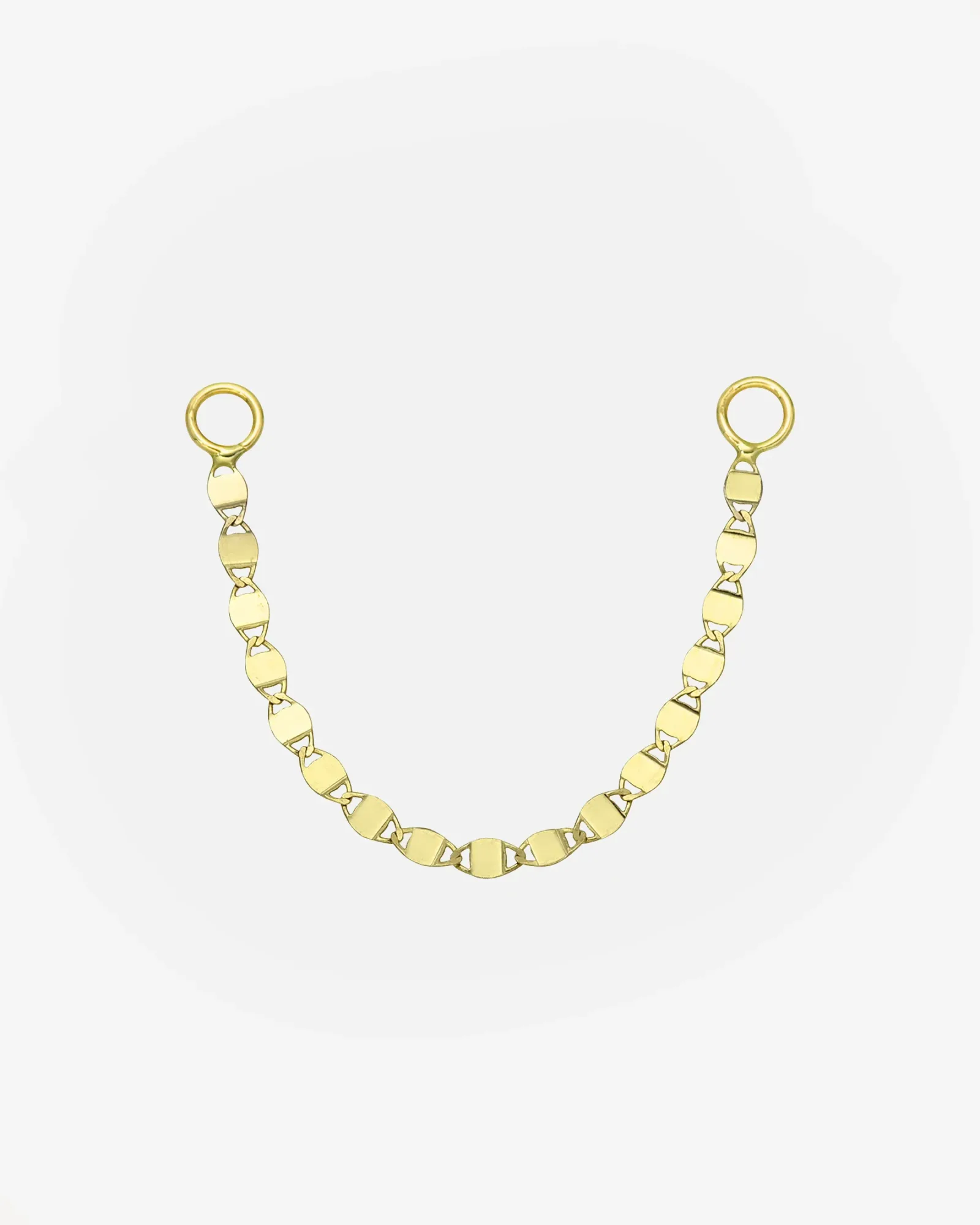 14k Gold Mirror Ear Chain