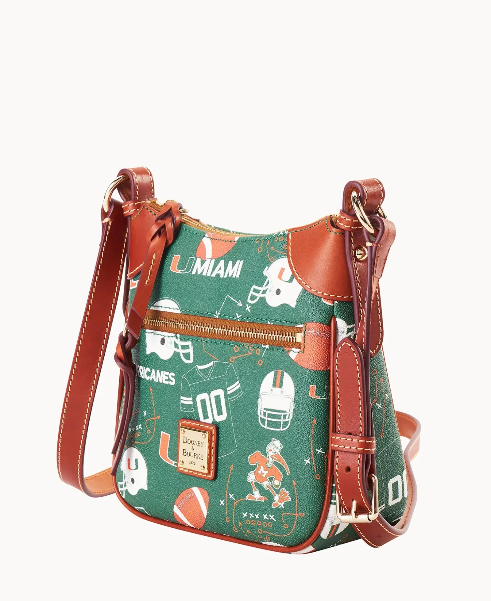 Collegiate University of Miami Front Zip Crossbody