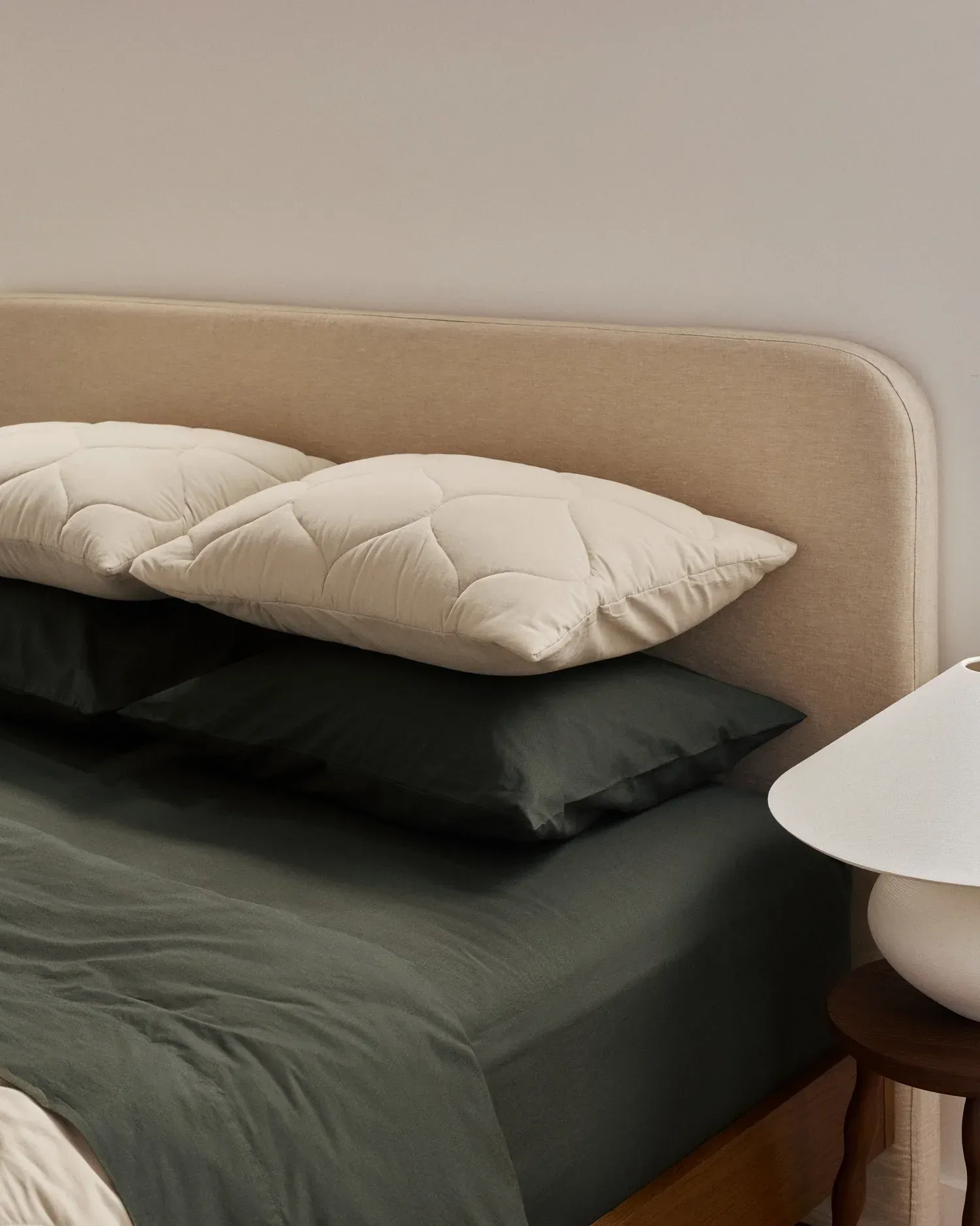 Percale Fitted Sheet (Evergreen)