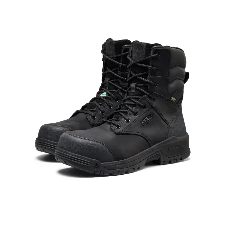 Men's CSA Evanston+ 8" Waterproof Boot (Carbon Toe) – Black/Black