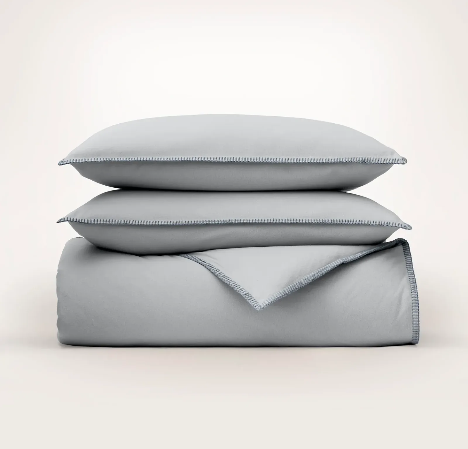 Flannel Duvet Set – Shore/Bluestone Whipstitch