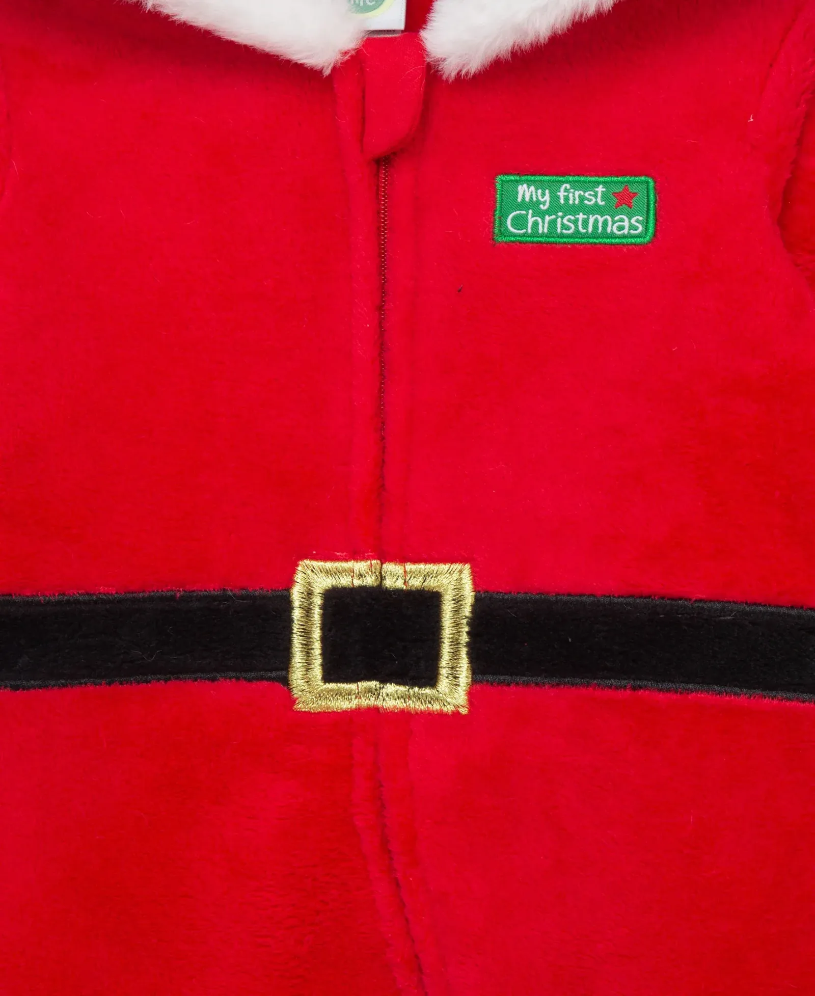 Santa Minky Fleece Footie (3M-9M)