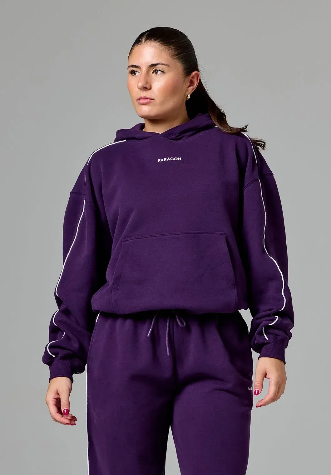 CloudEase™ Oversized Contrast Hoodie Jasmine