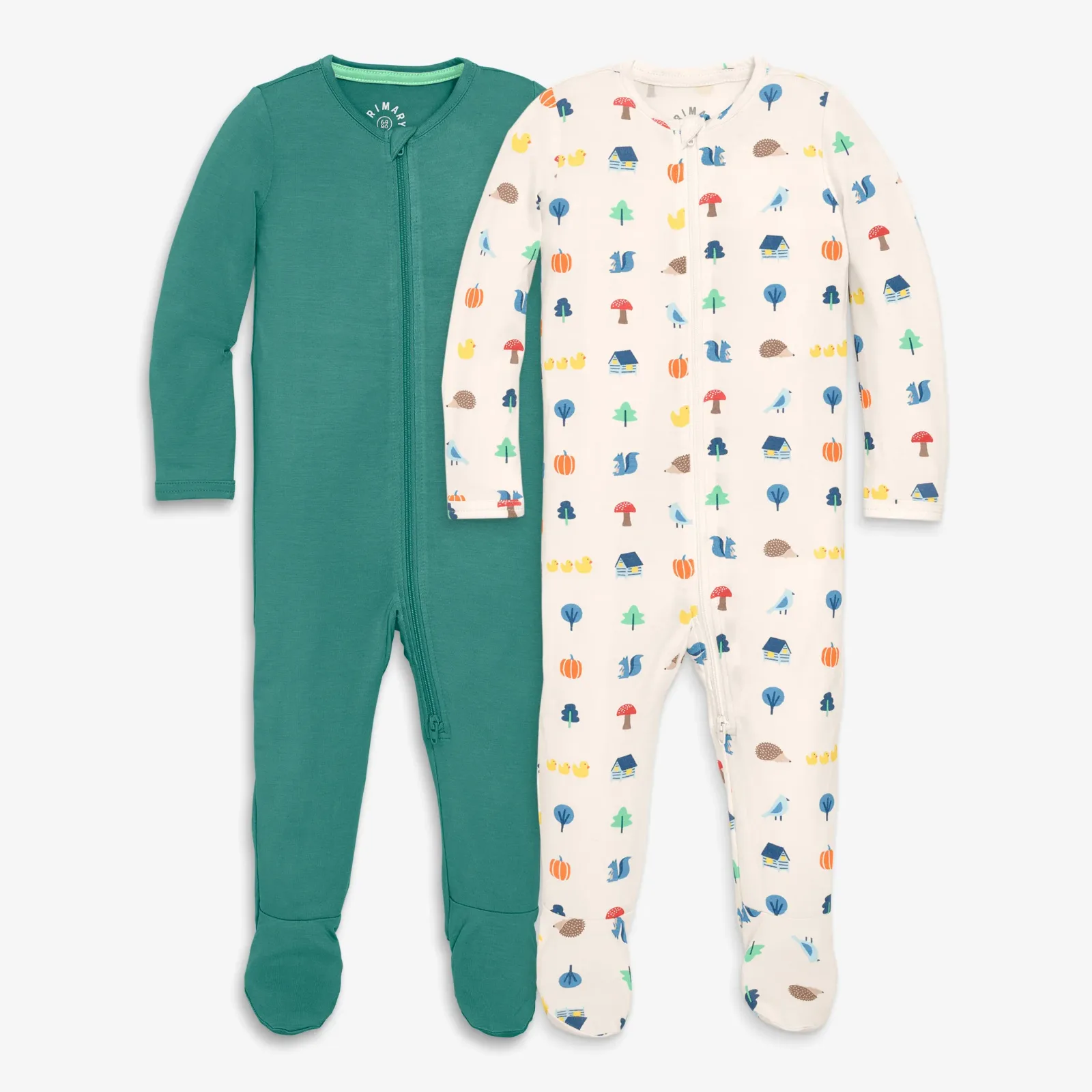 Baby stretch modal zip footie gift set