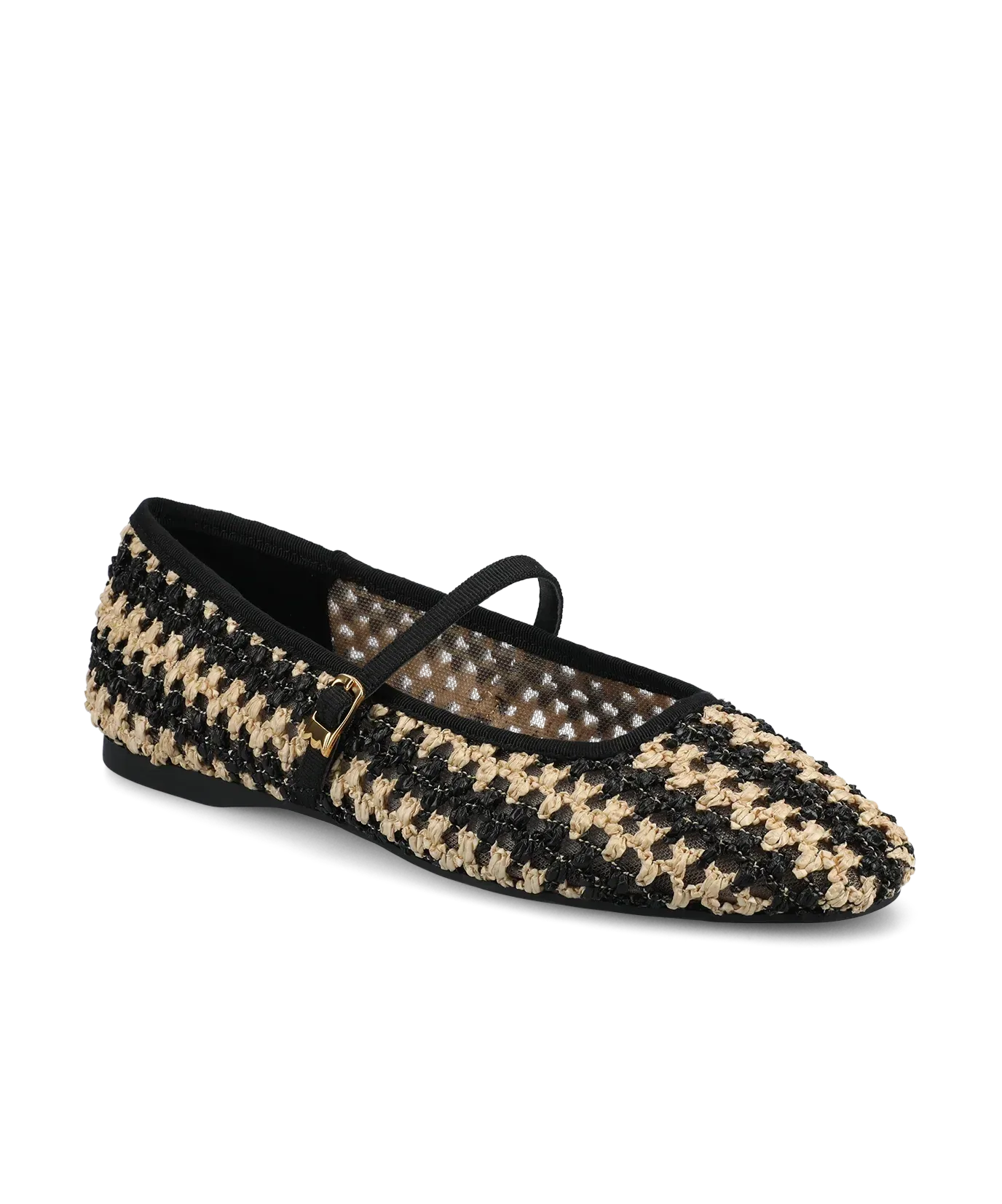 The Hummingbird Mary Jane – Black/Natural Openweave