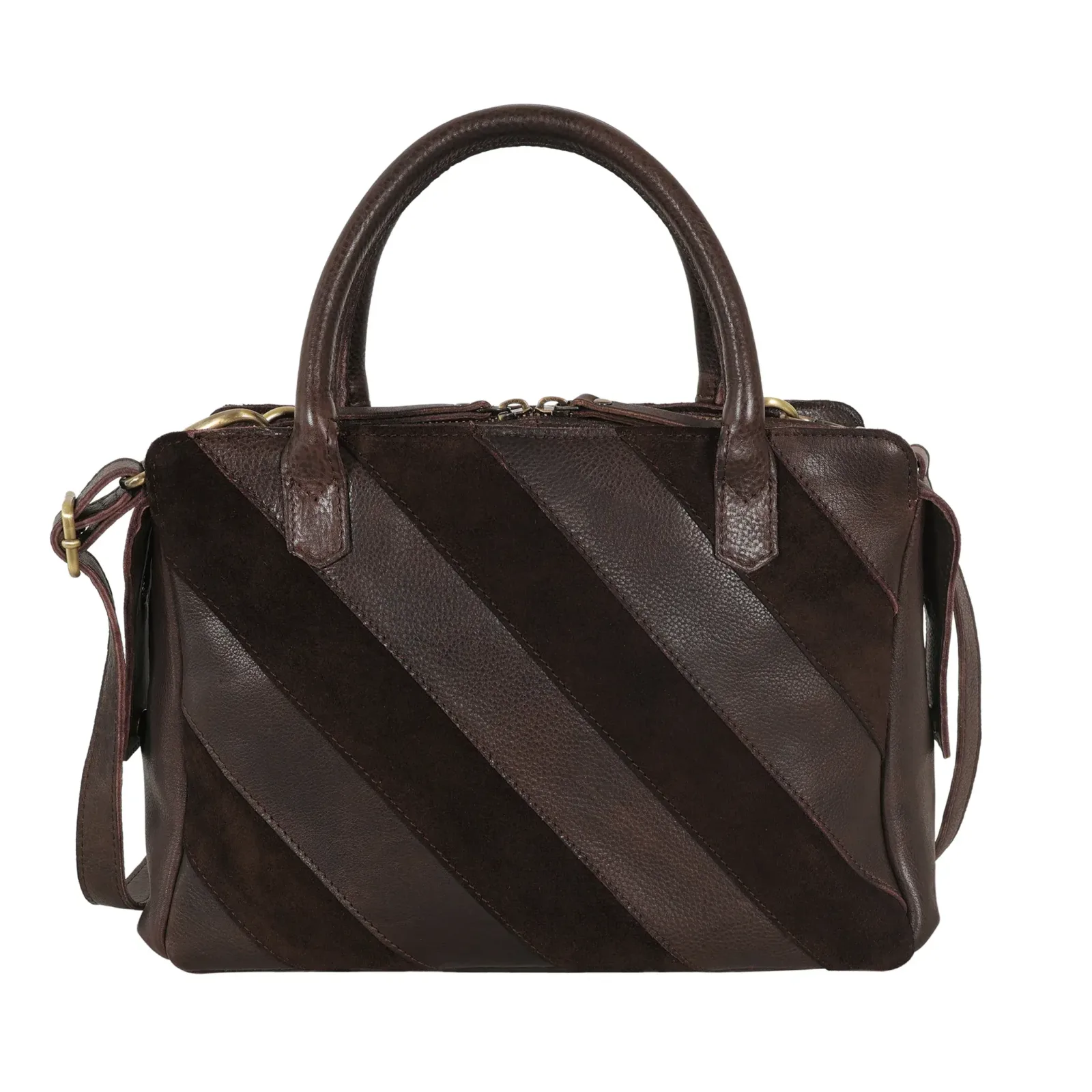 James Suede Leather Crossbody Bag