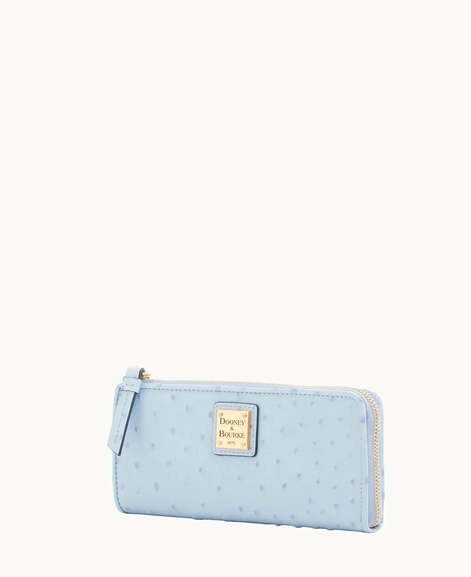 Ostrich Zip Clutch