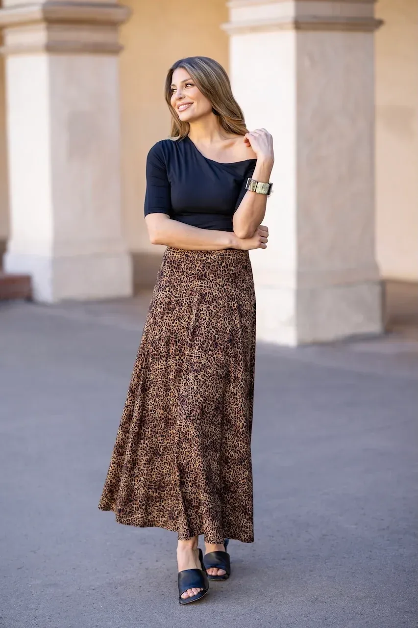 Portofino Skirt: Leopard