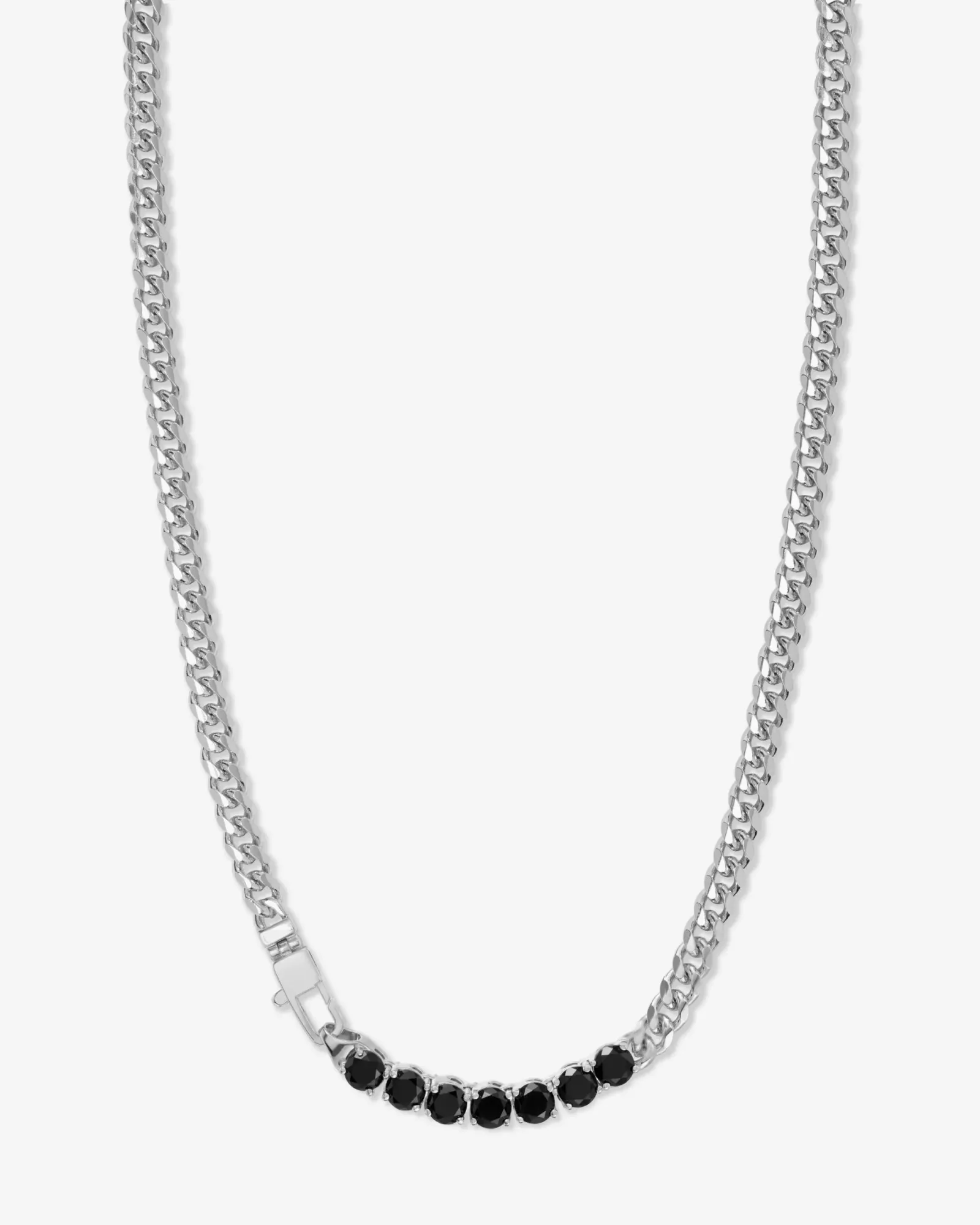 Julian Loves Diamonds Necklace 5mm – Silver|Black Diamondettes