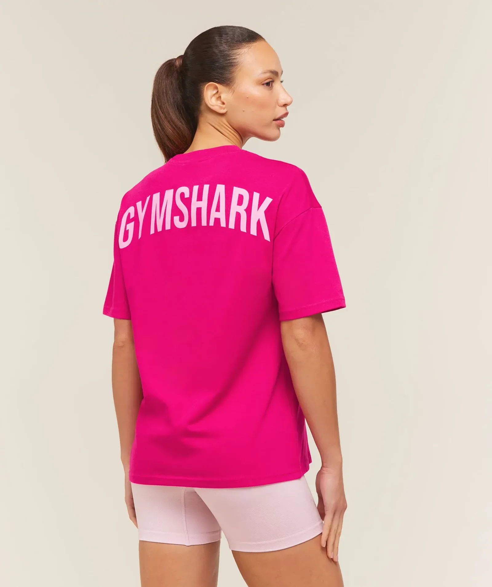 Gymshark Power Oversized T-Shirt – Performance Pink
