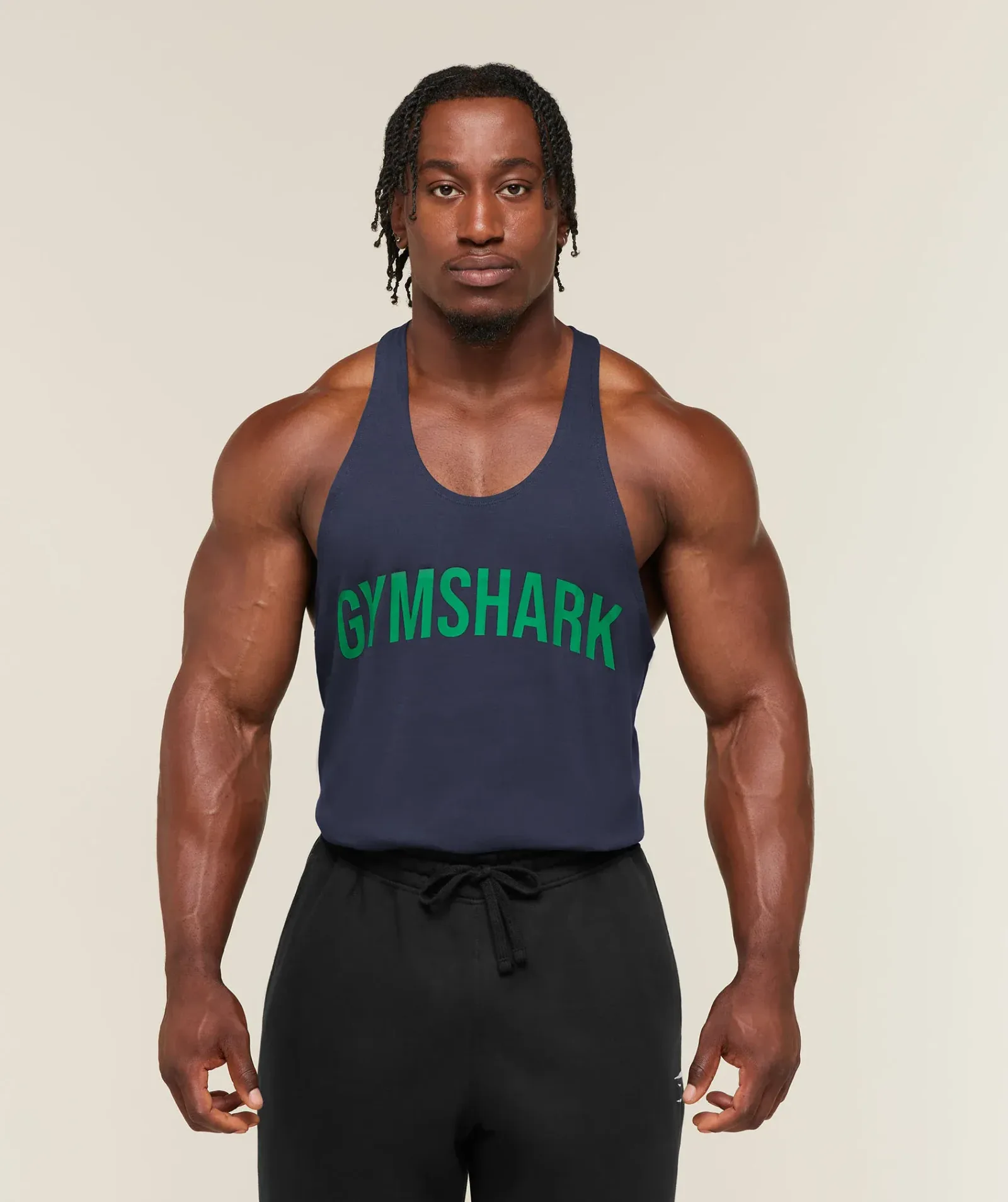 Gymshark Power Stringer – Heavy Blue/Track Green