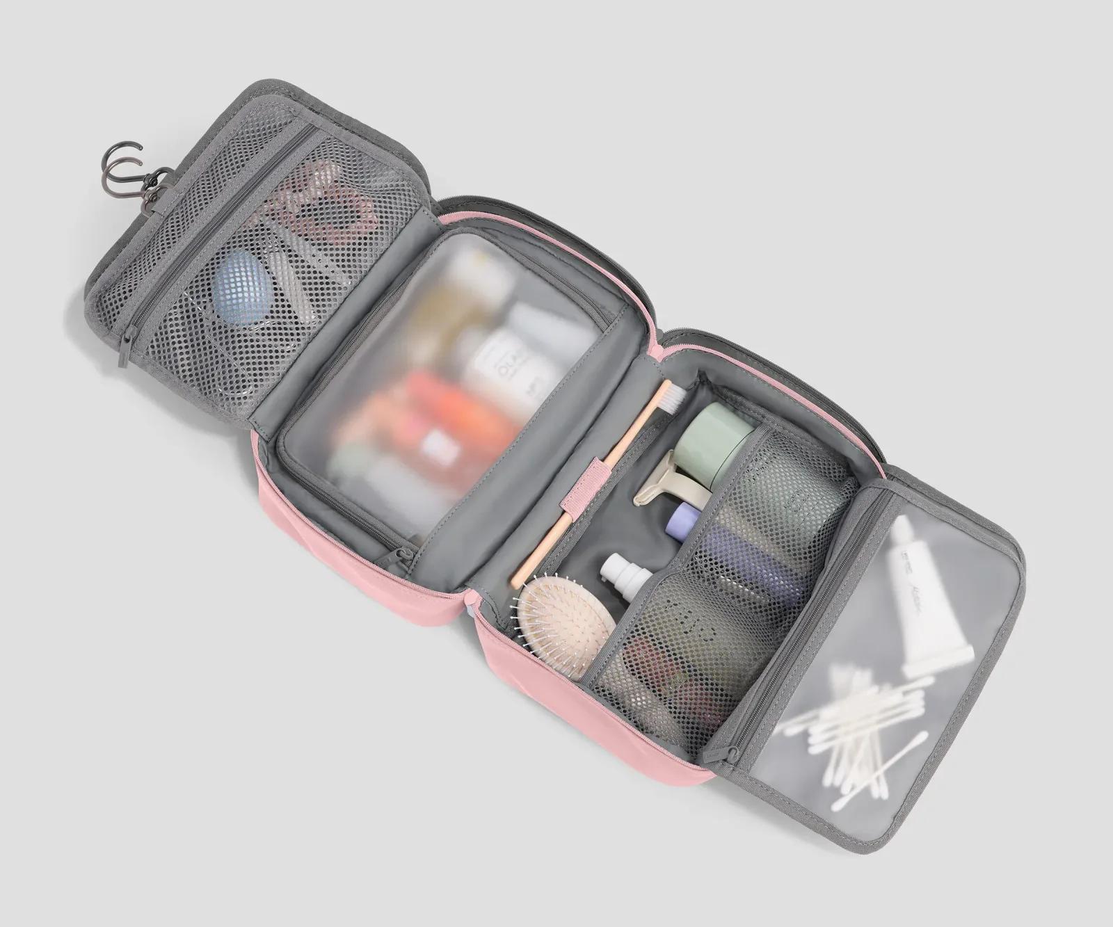 Hanging Toiletry Bag in Blush Pink
