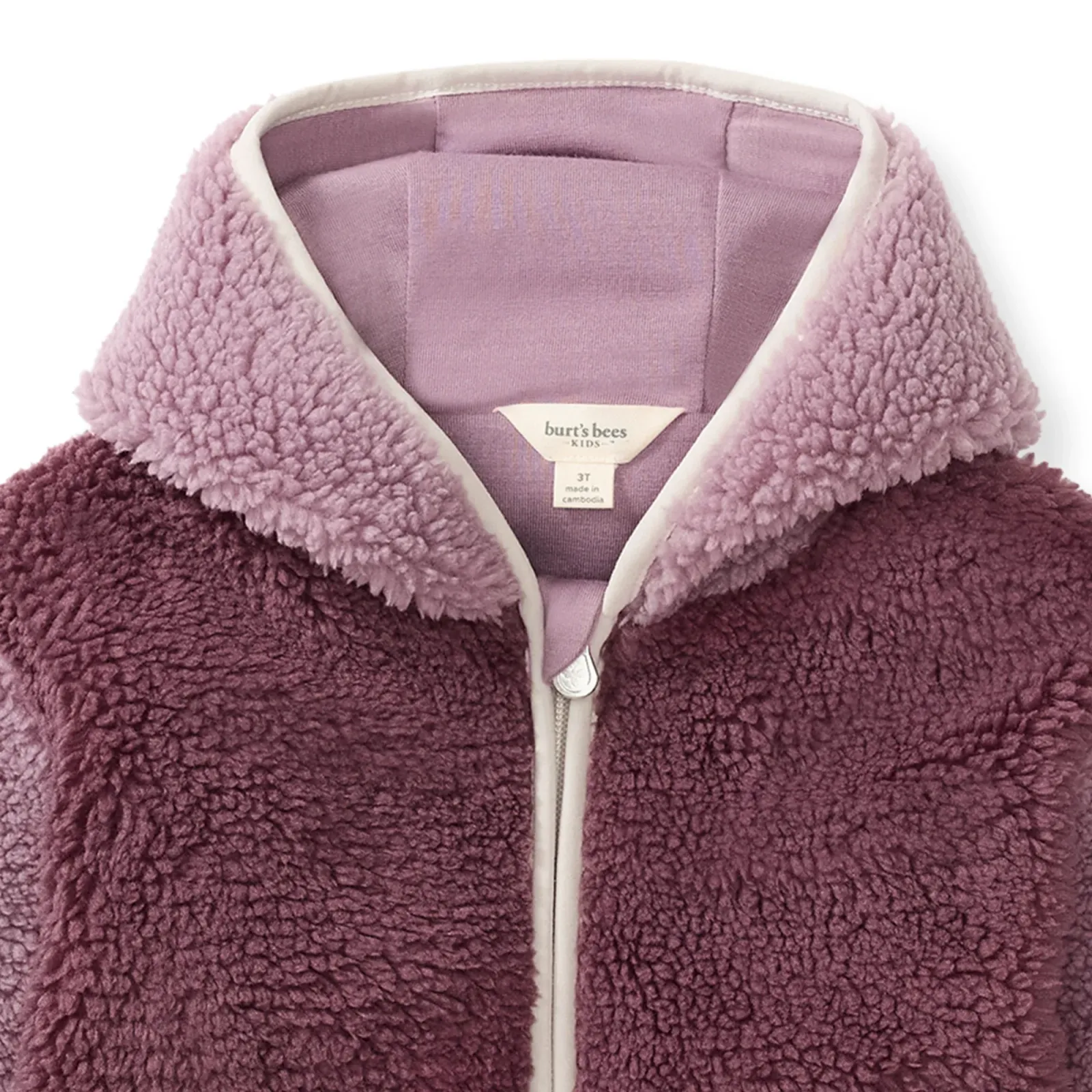 Sherpa Zip Front Jacket – Elderberry