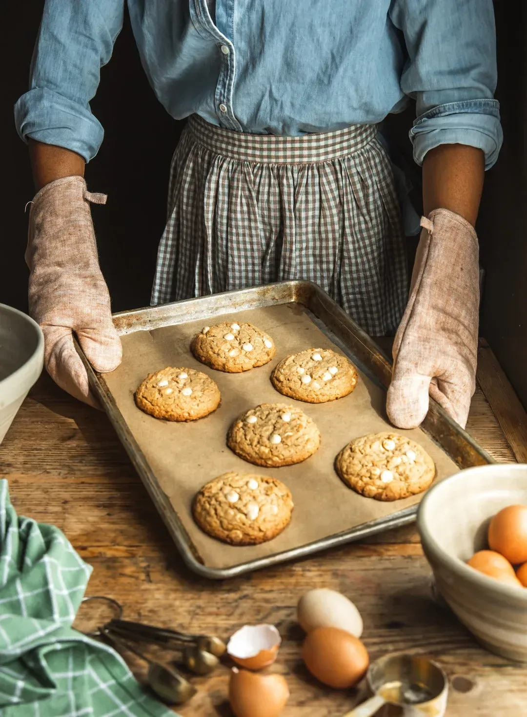 Washed Linen Oven Mitt