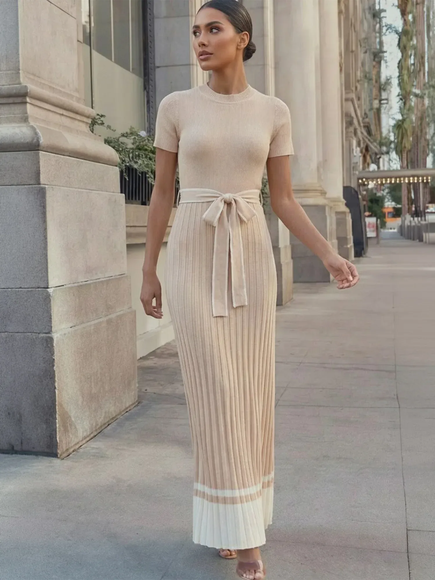 Claire Colorblock Midi Sweater Dress