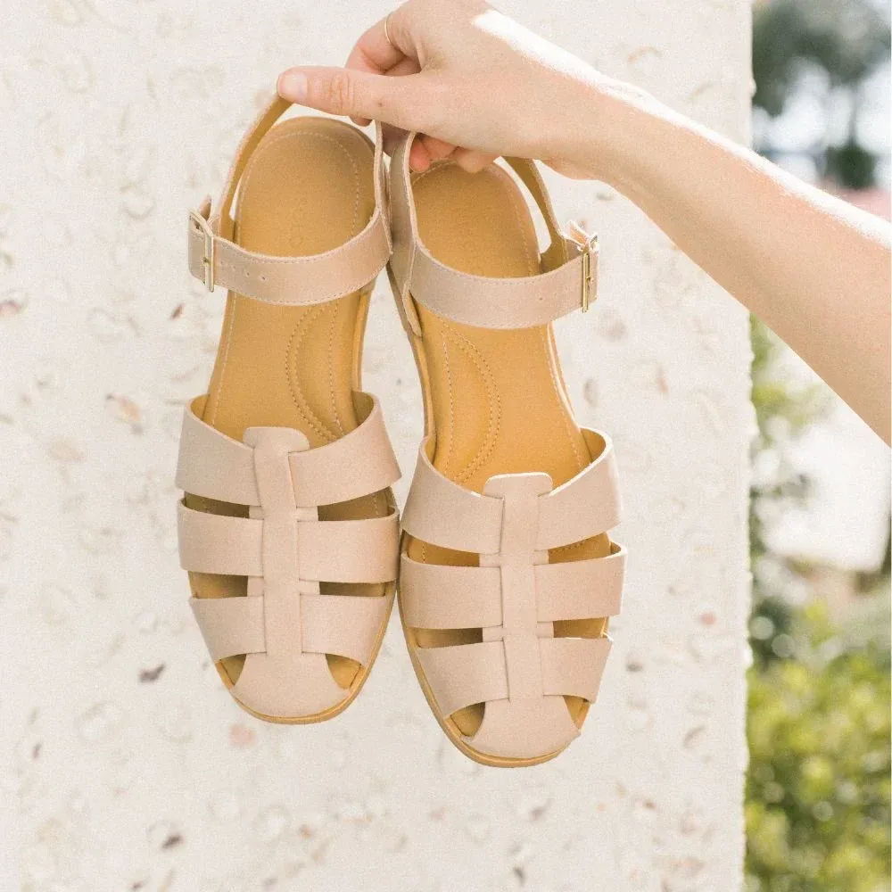 Mira Fisherman Sandal Greige