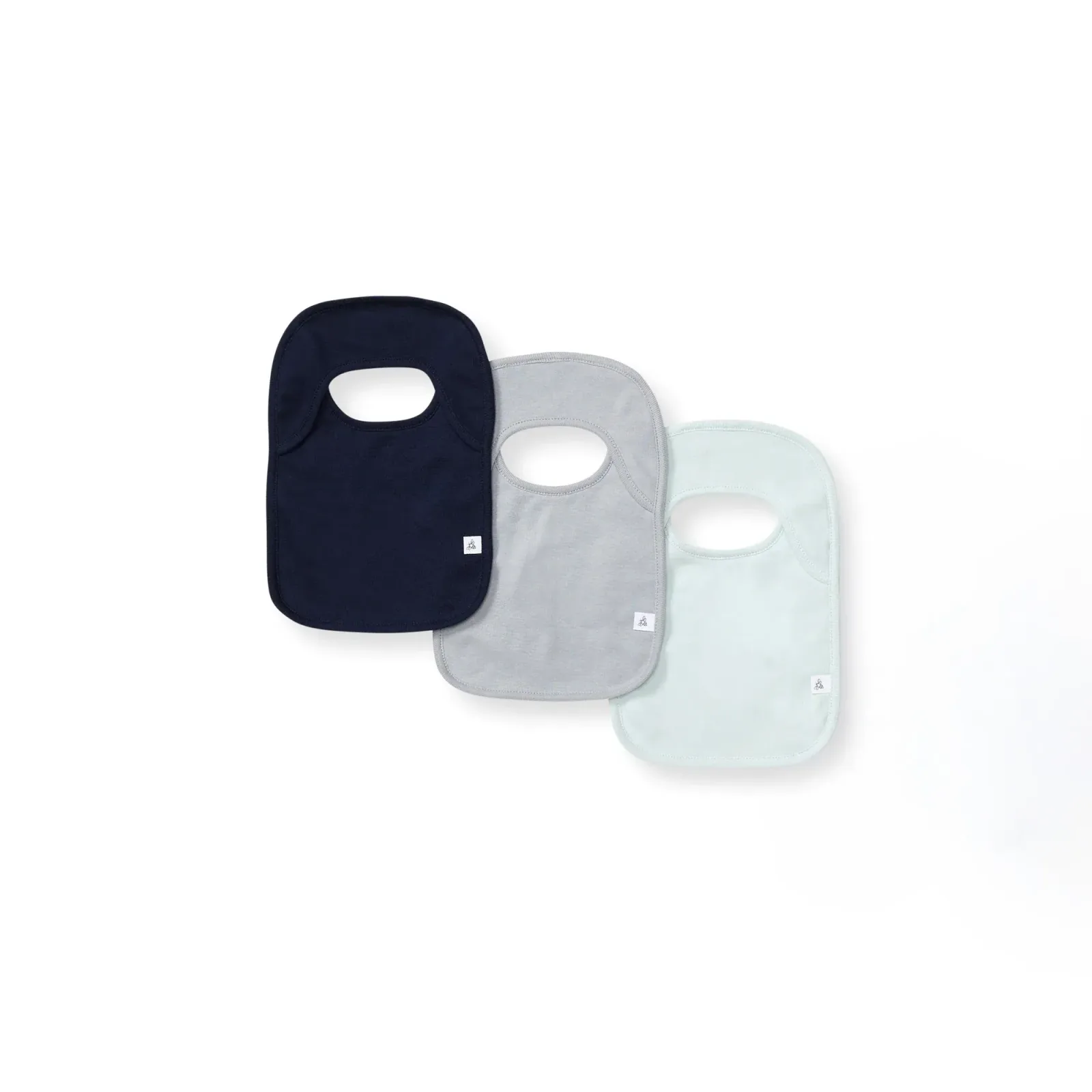 Midnight Solid Organic Cotton Bibs Pack of 3