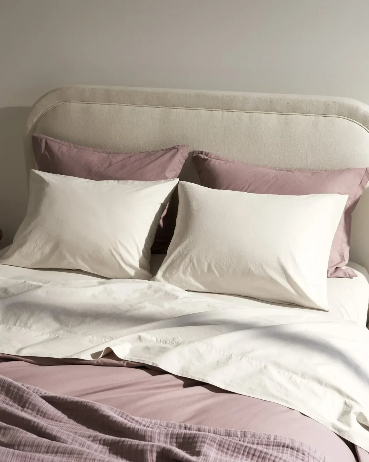 Brushed Cotton Sheet Set – Bone K/CK