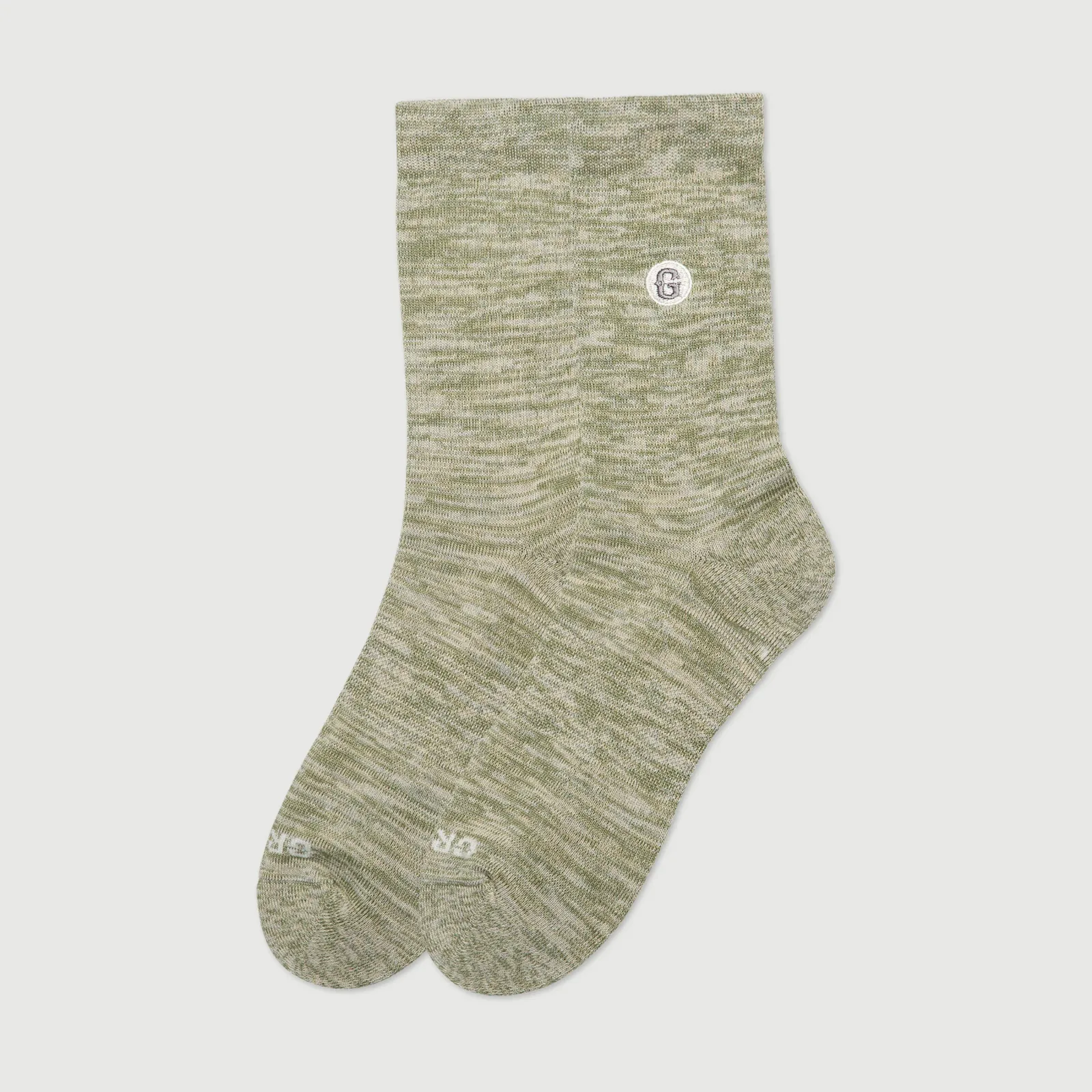 The Melange Crew Sock – Sage