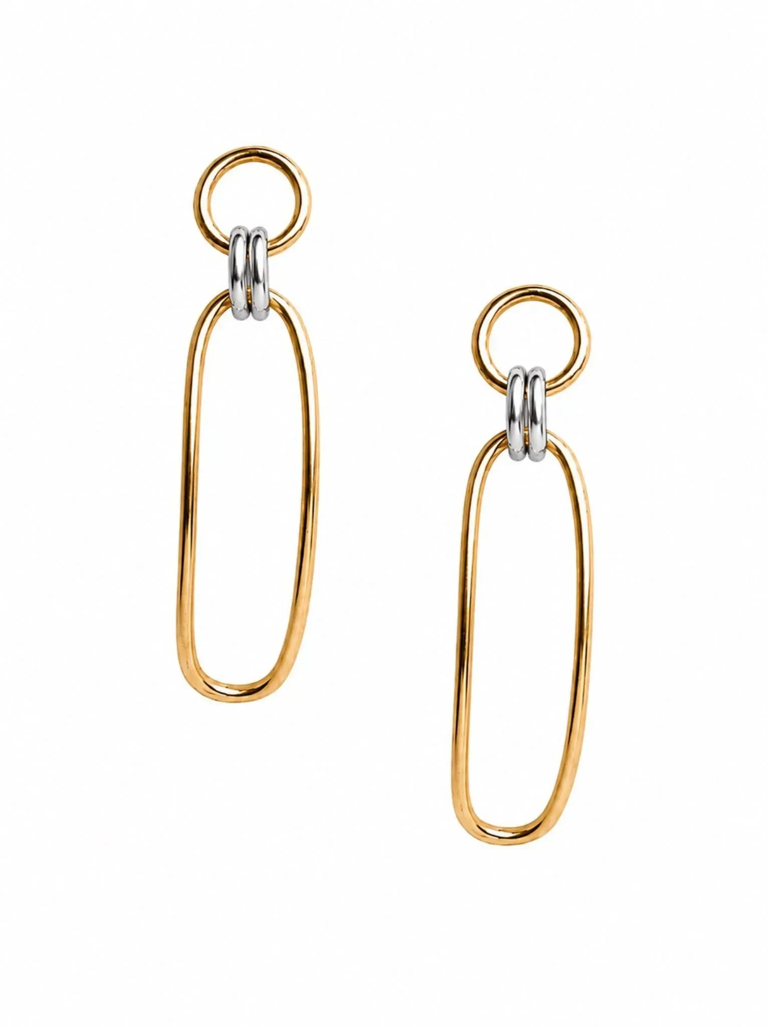 Date Night Two-Tone Drop Earrings