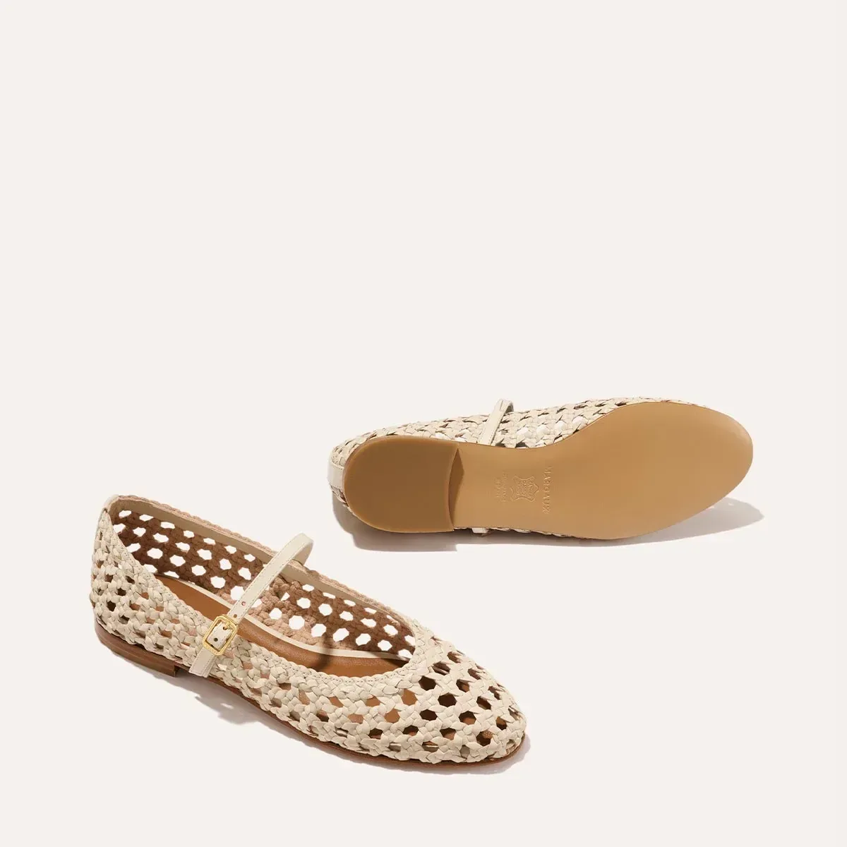 The Demi Jane – Ecru Woven Leather