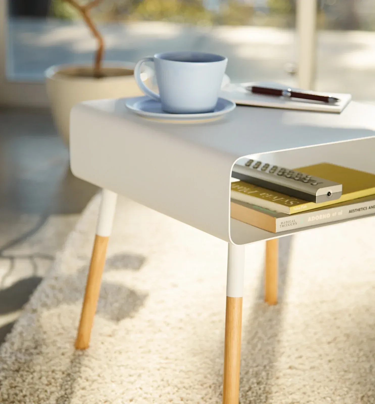 Storage Table – Short (14" H) – Steel + Wood