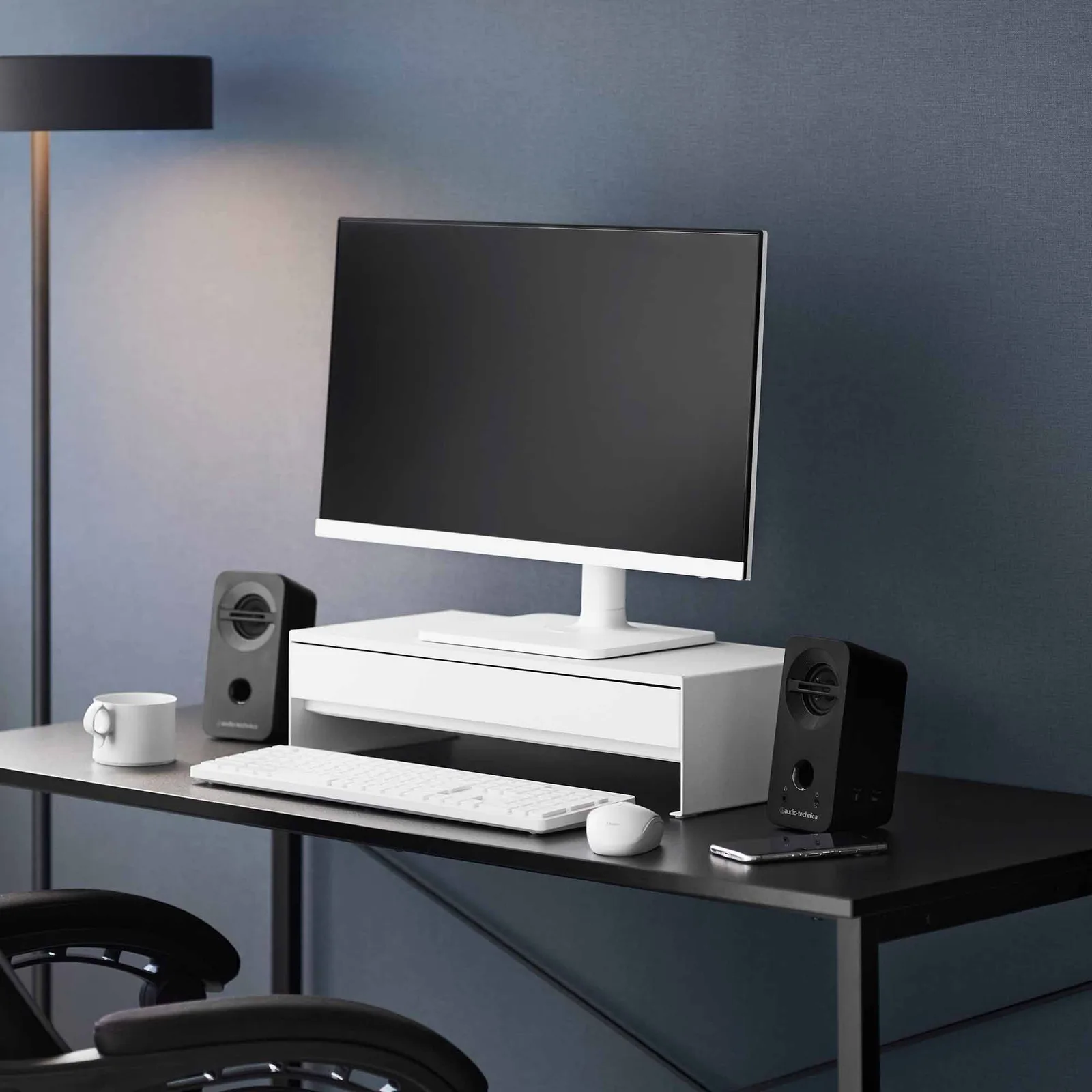 Monitor Stand With Drawer – Steel