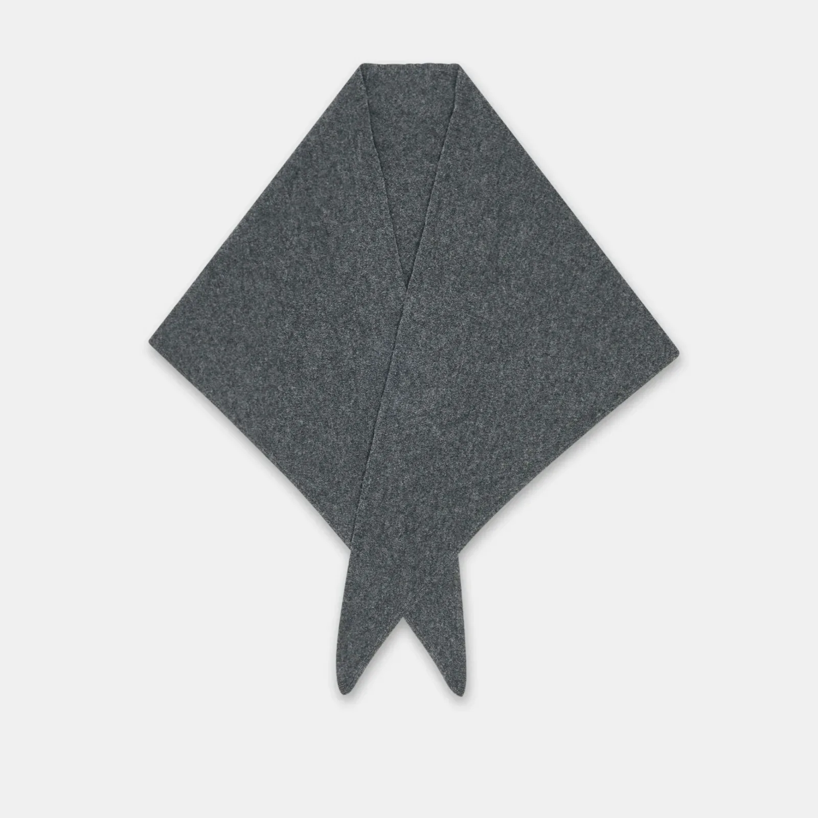 TRIANGLE SCARF DARK HEATHER GREY